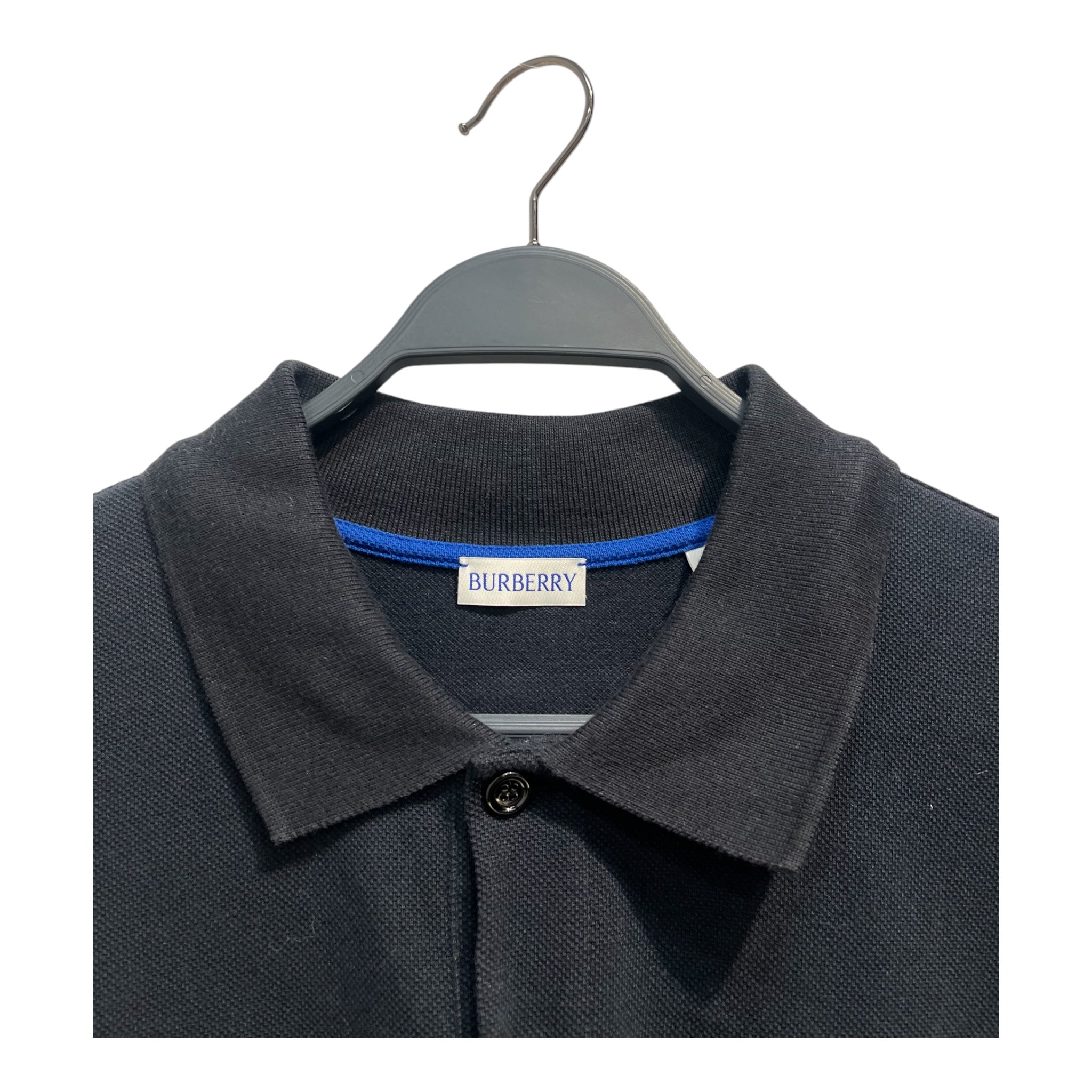 BURBERRY/Polo Shirt/XL/Cotton/BLK/BLUE LOGO CHEST view 3