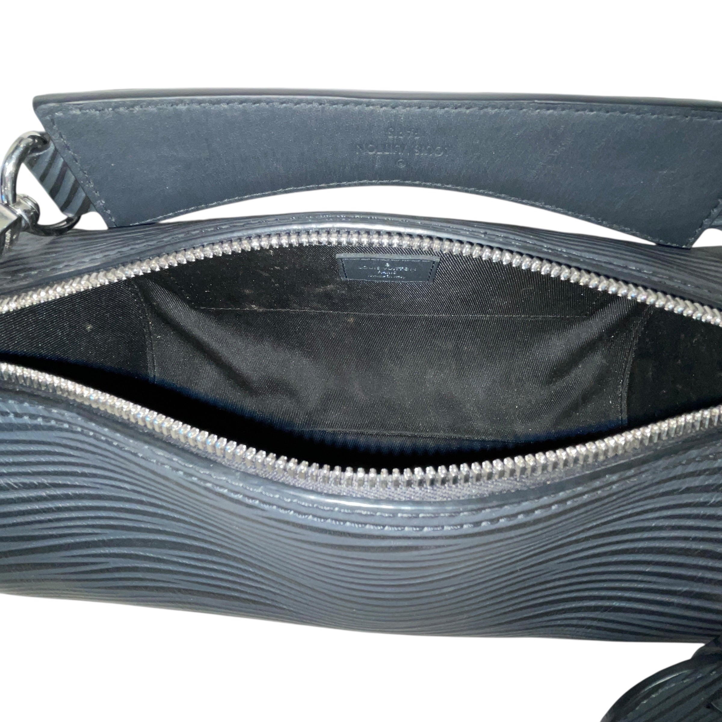 LOUIS VUITTON/Cross Body Bag/Leather/BLK/POLOCHON BAG PM view 3