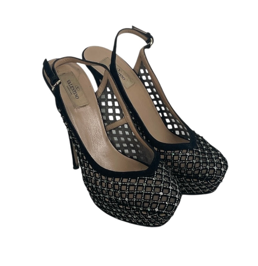 VALENTINO/Heels/US 9/BLK/STUDDED SLINGBACK view 1