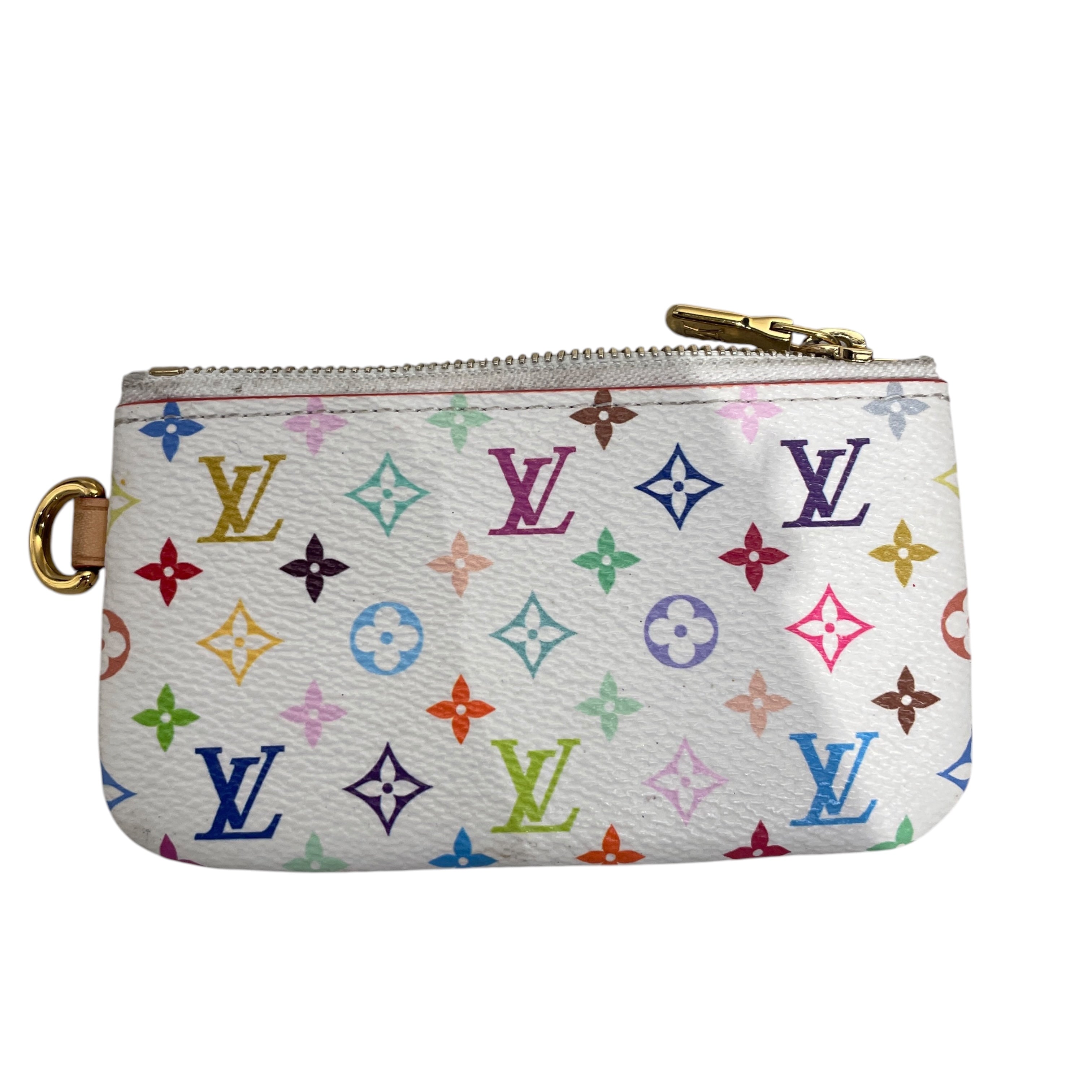 LOUIS VUITTON/Coin Wallet/Monogram/Leather/WHT/L's/Takashi Murakami view 1
