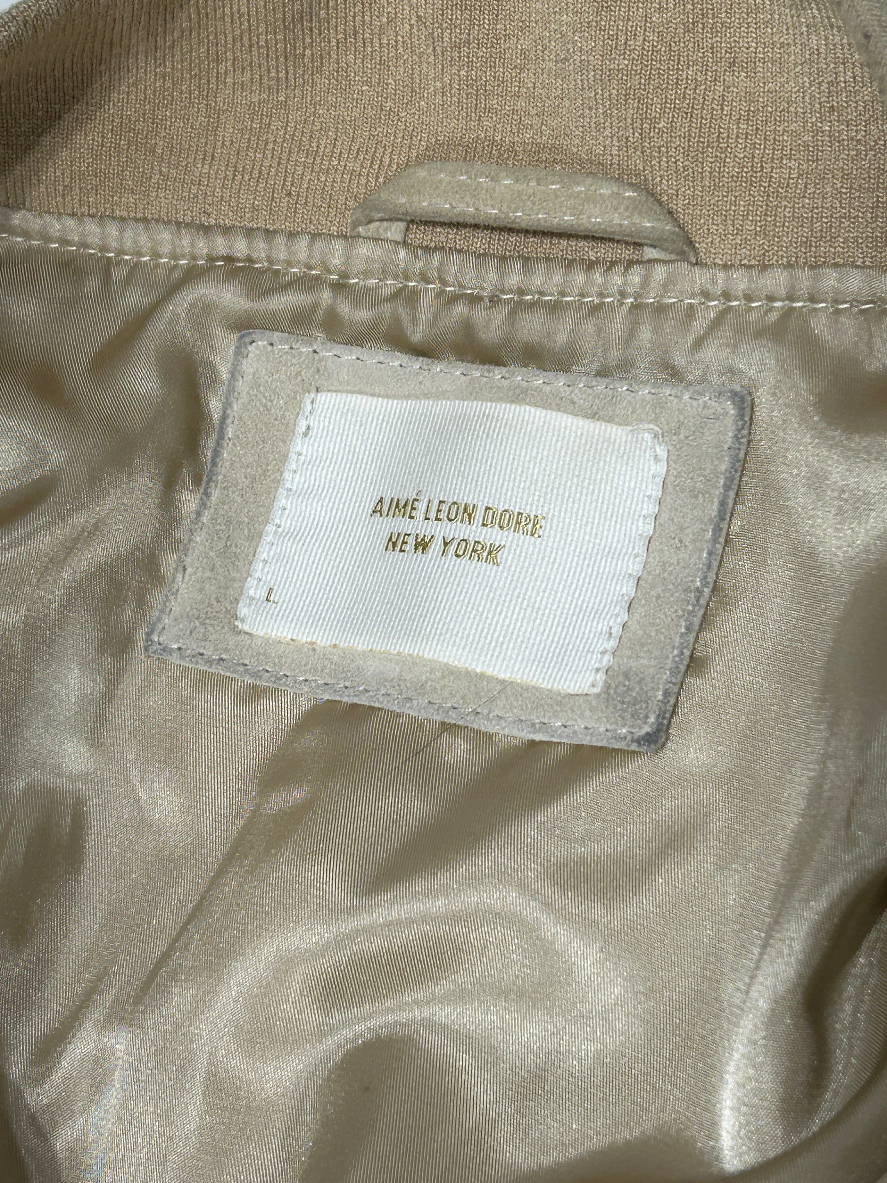 AIME LEON DORE/Jacket/L/Suede/BEG/zip up suede jacket view 3