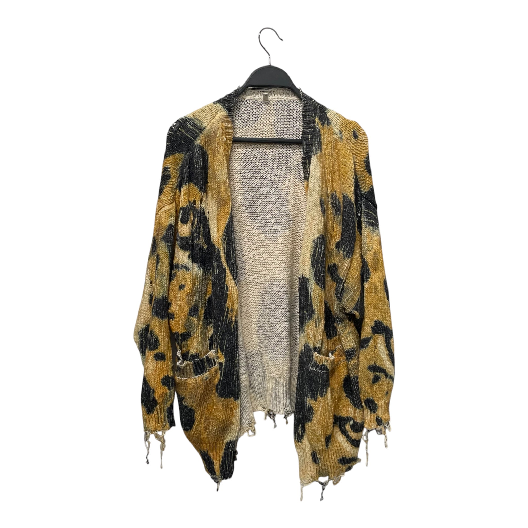 R13/Cardigan/XS/Leopard/Cotton/GLD/printed oversized cardigan view 1