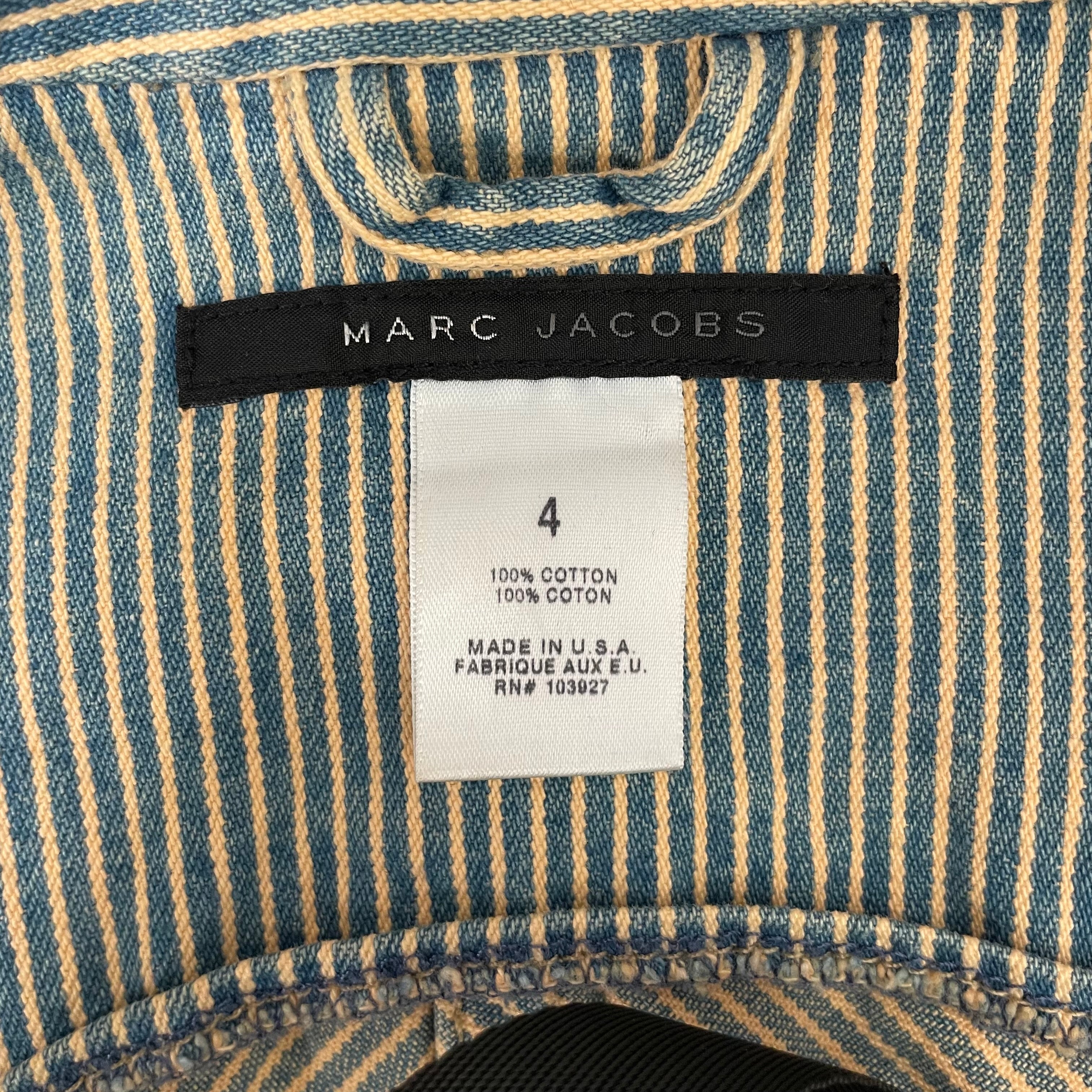 MARC JACOBS/Tailored Jkt/4/Stripe/Cotton/GRN/ view 3