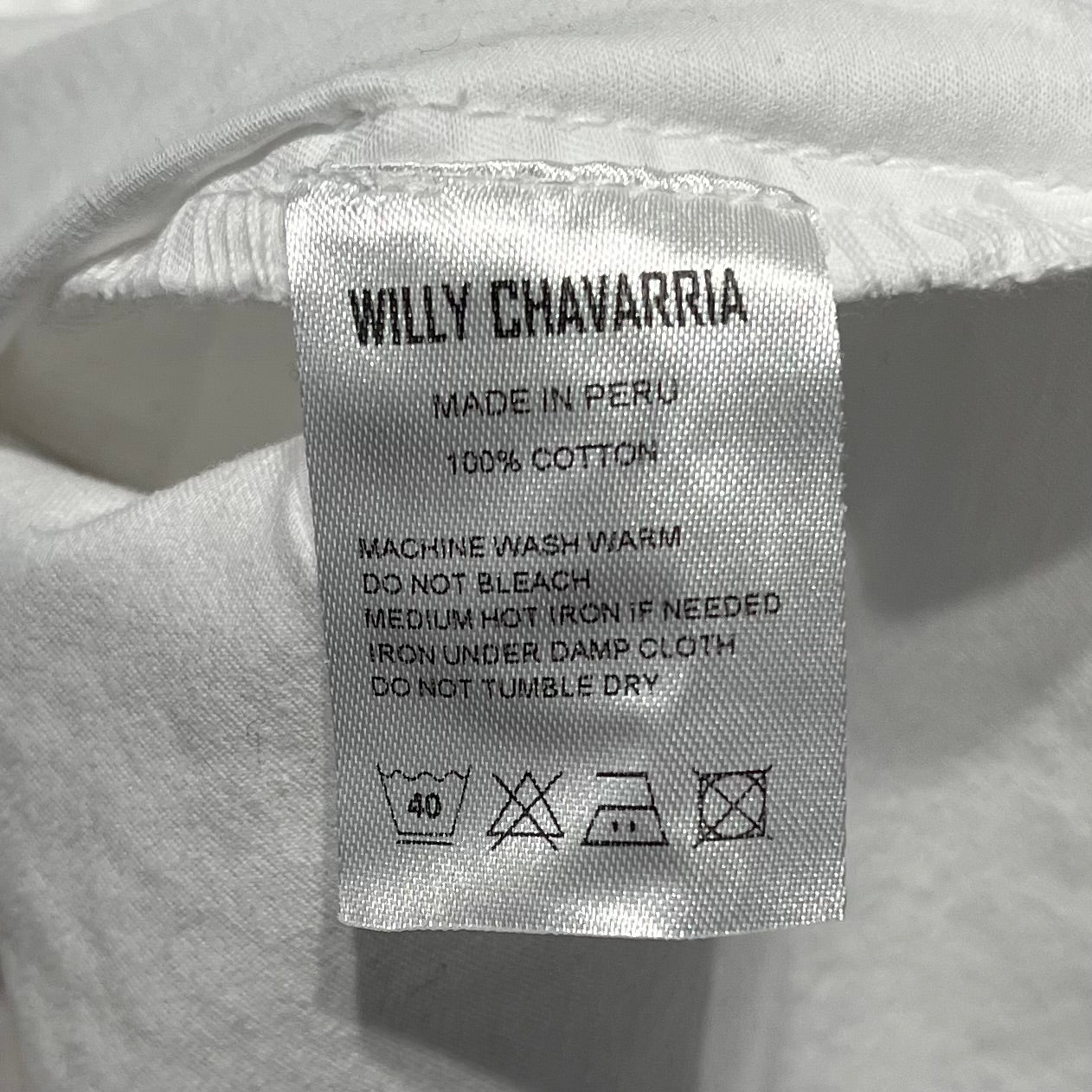 WILLY CHAVARRIA/SS Shirt/S/Cotton/WHT/BLACK LOGO ON CHEST view 5