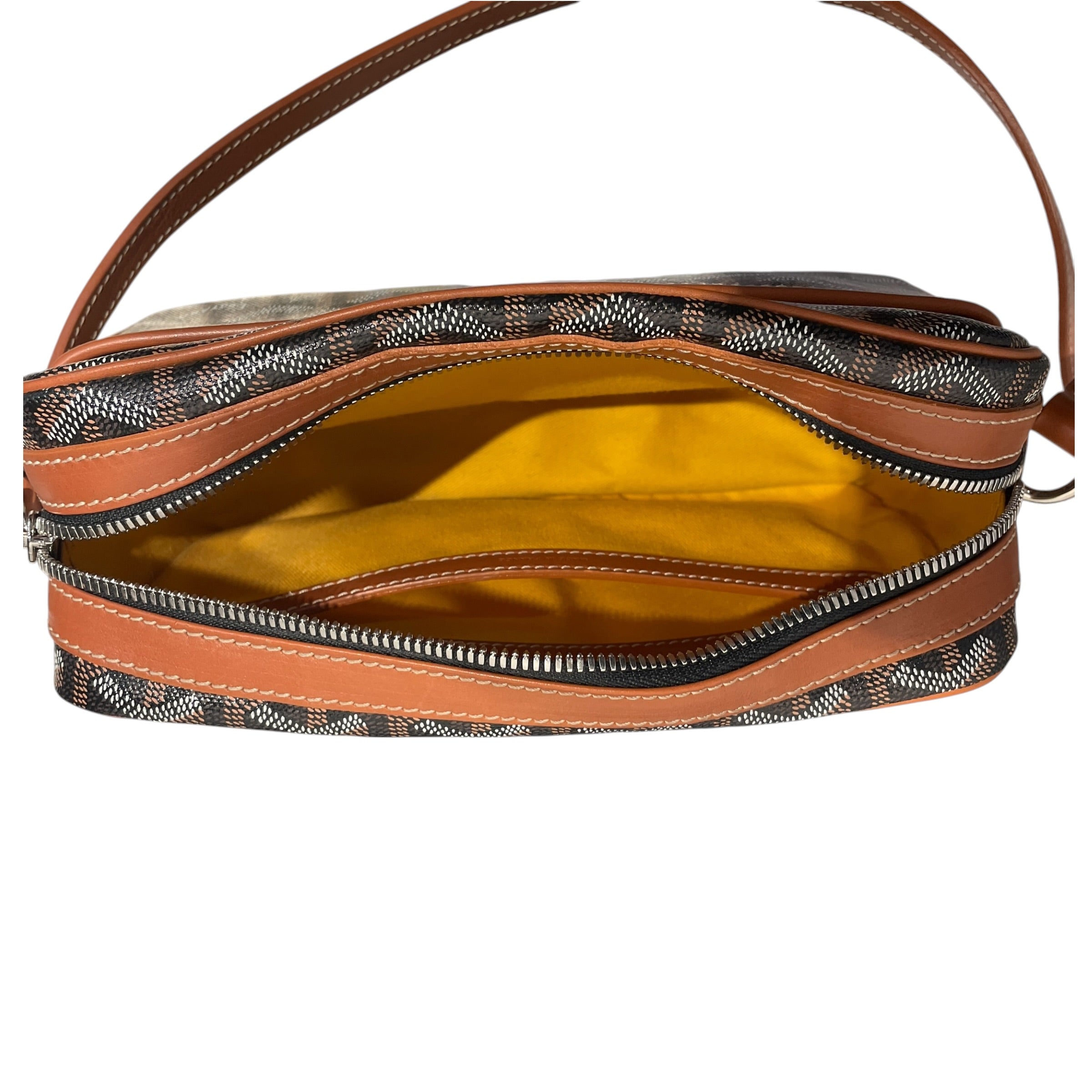 GOYARD/Cross Body Bag/Monogram/Leather/BRW/CAPVERT view 3