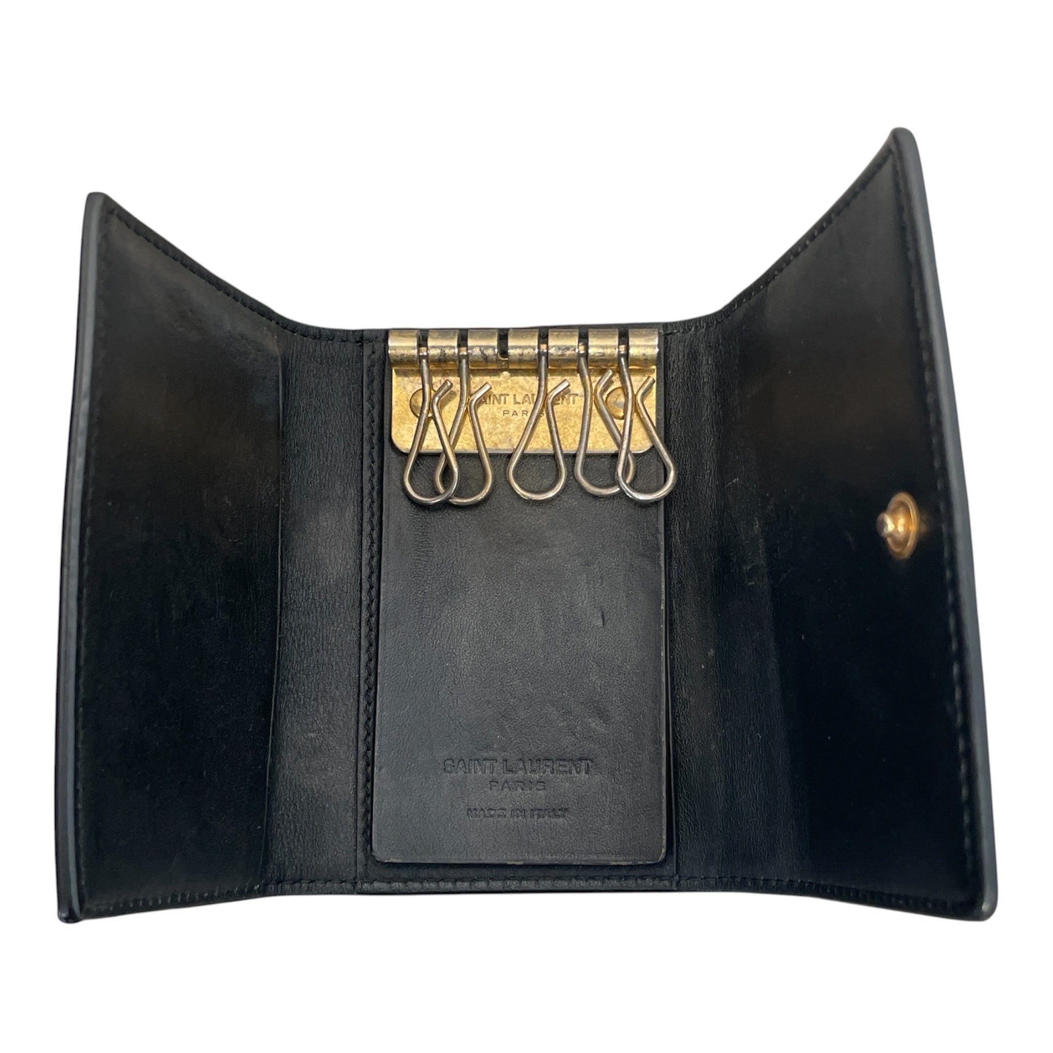 SAINT LAURENT/Wallet/Leather/BLK/M's/KEY HOLDER view 4