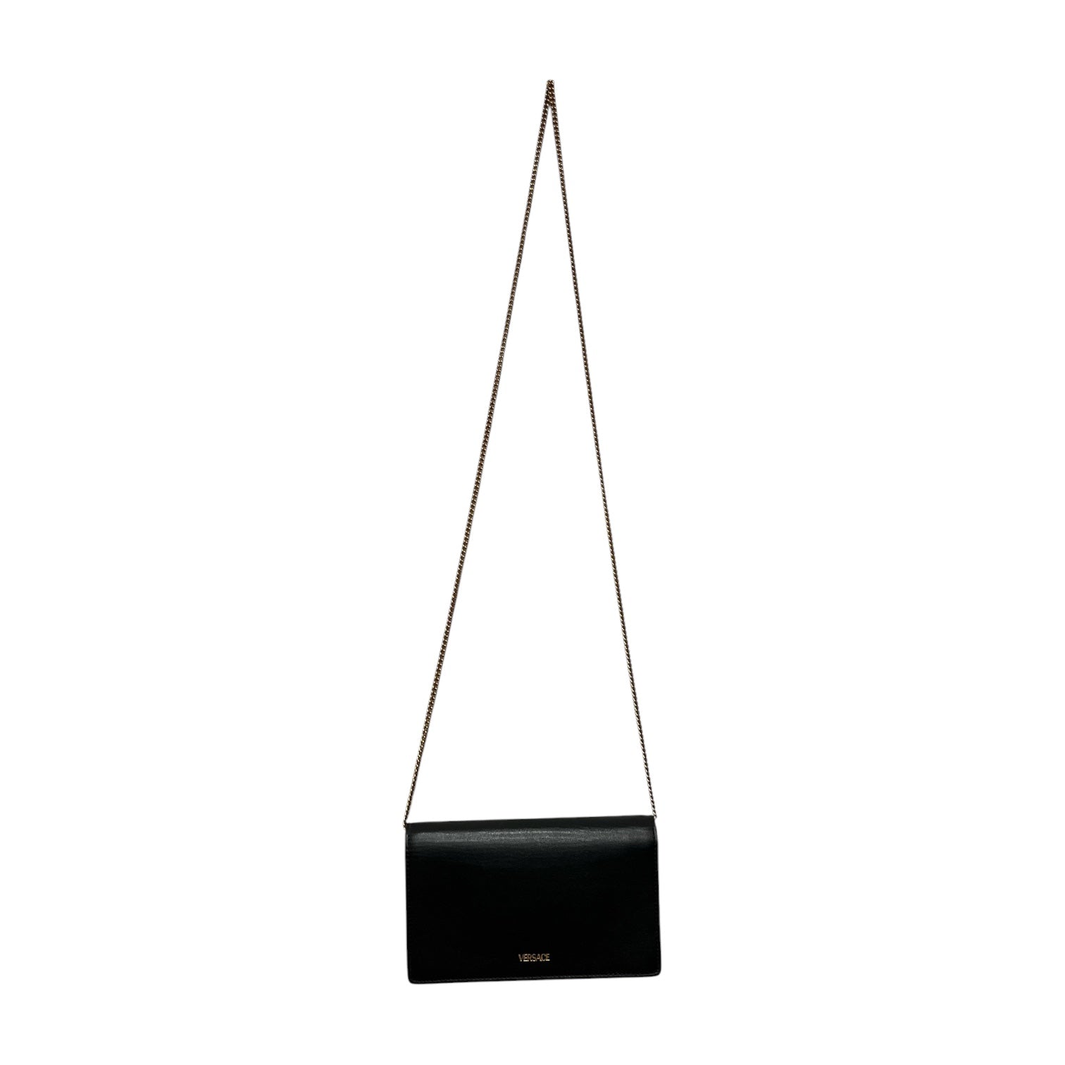 VERSACE/Cross Body Bag/Leather/BLK/lthr crossbody view 2