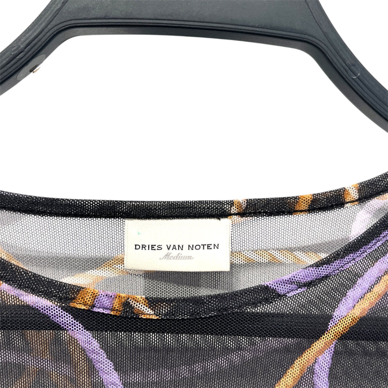 DRIES VAN NOTEN/LS Blouse/M/Graphic/MLT/rope graphic mesh LS view 3
