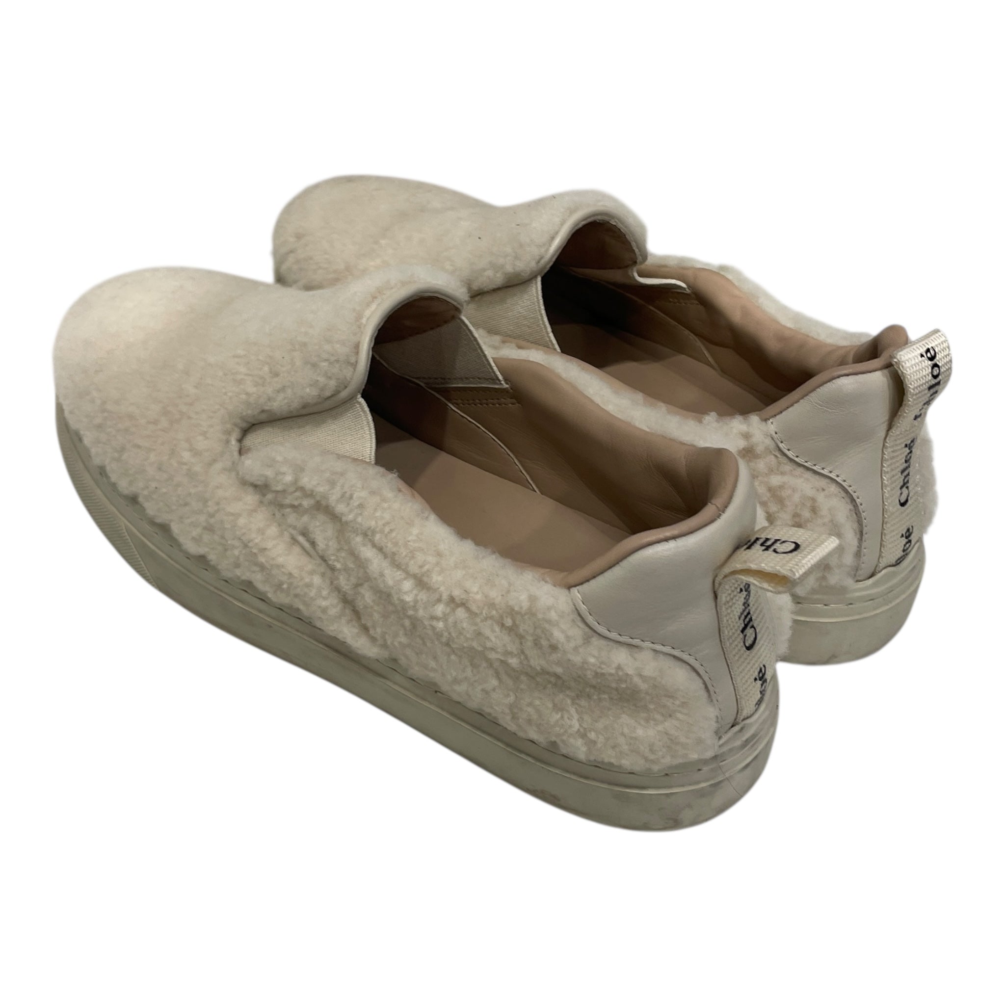 Chloe/Low-Sneakers/EU 38/CRM/SHERPA SLIP ONS view 2