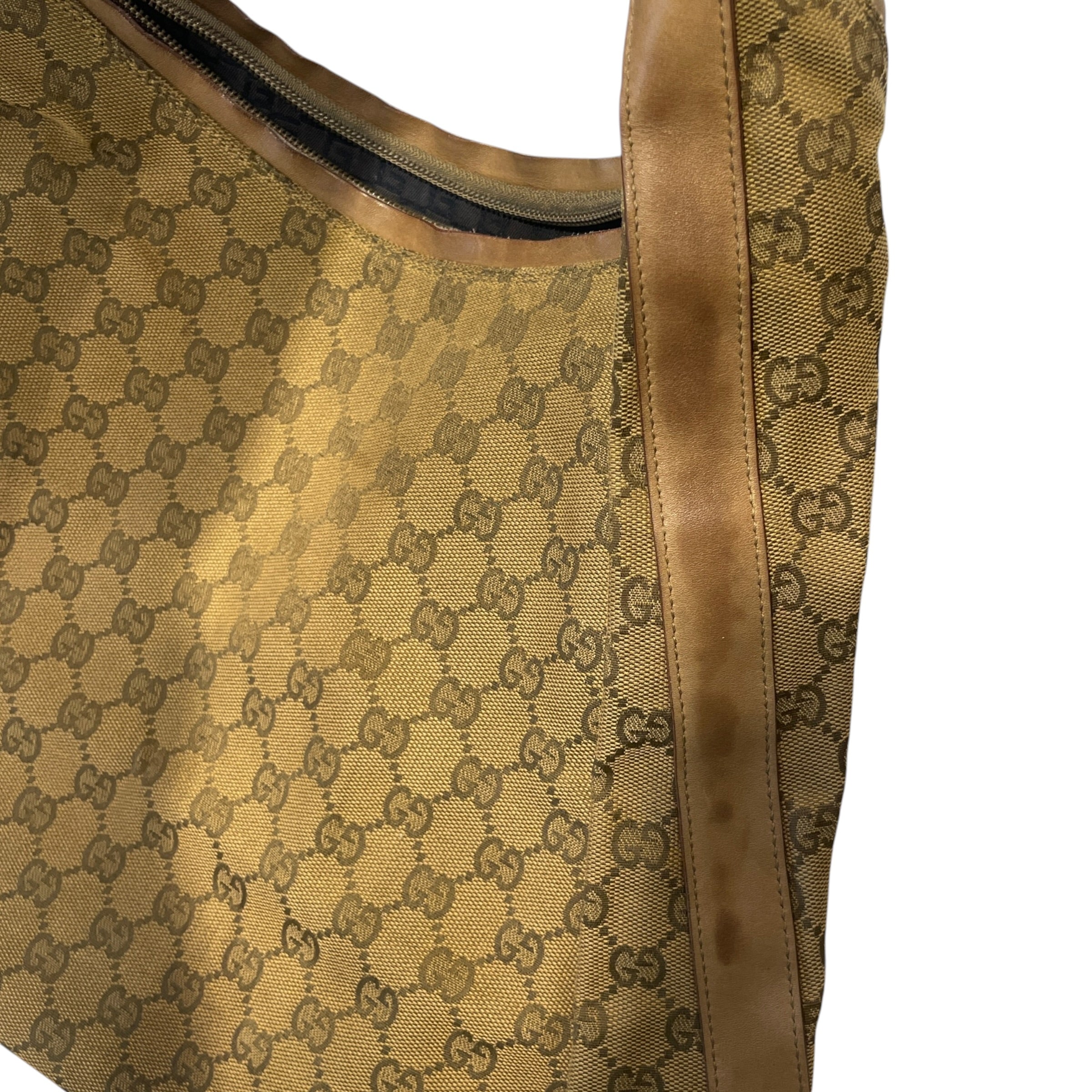GUCCI/Bag/Monogram/Cotton/CML/LEATHER SIDES view 7