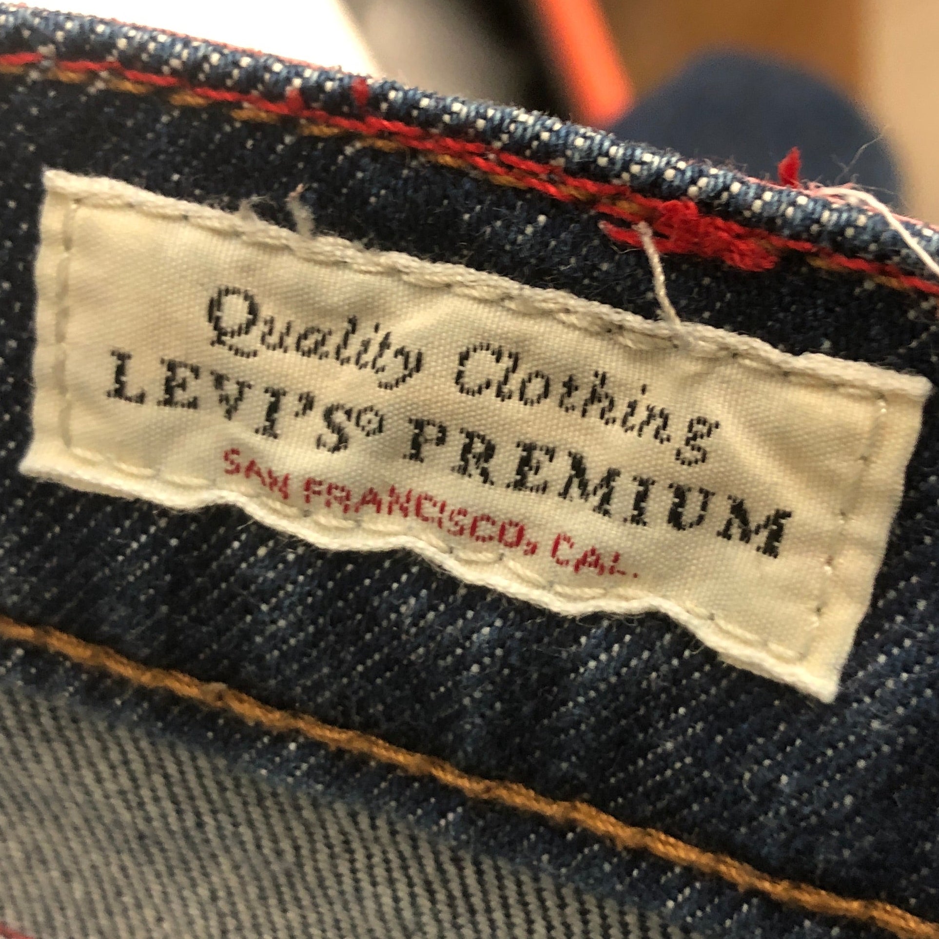 Levi's Engineered Jeans/Sarouel Pants/38/Cotton/IDG/Button Fly/Stripe/Lot LEJ yellow/white striping view 6