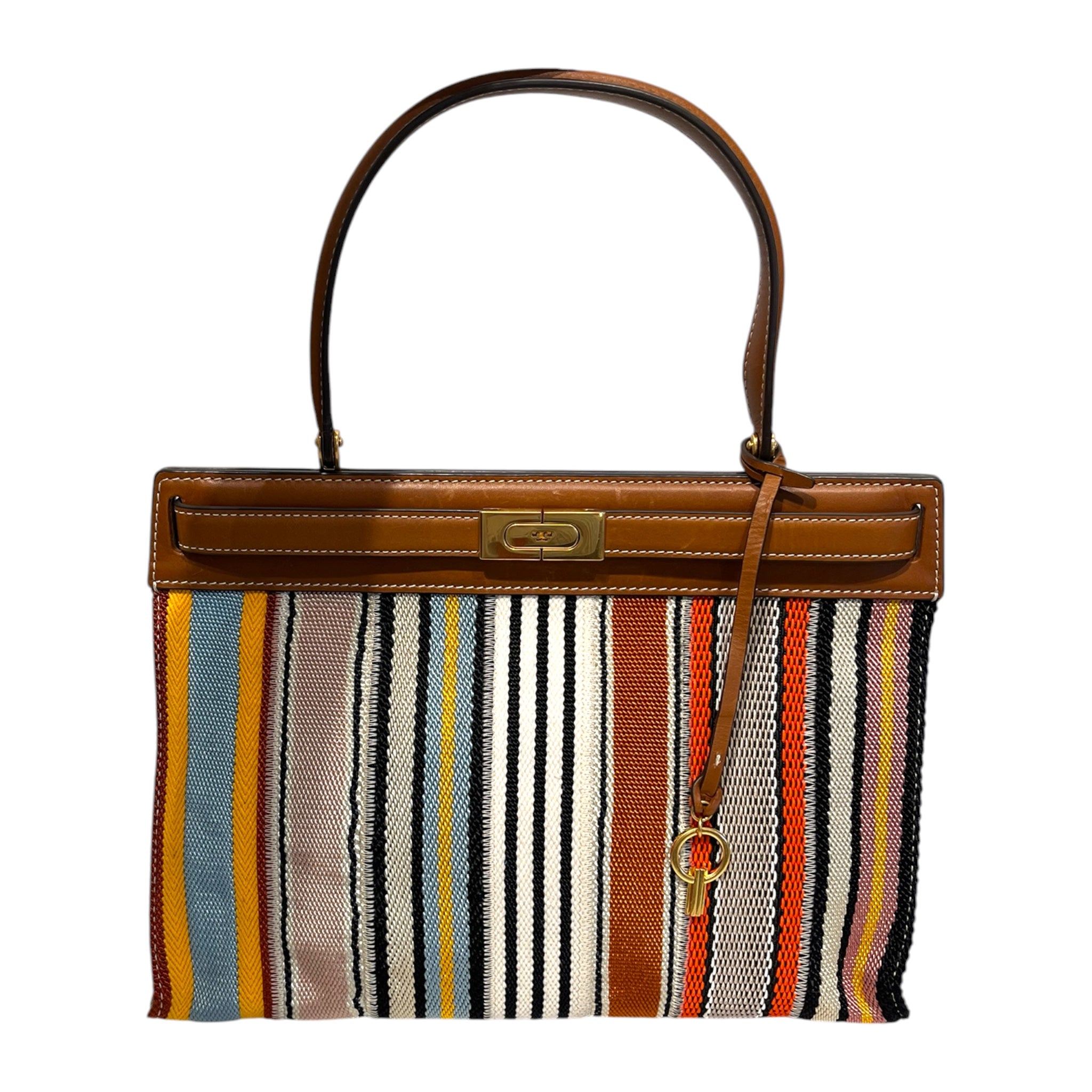 TORY BURCH/Hand Bag/Stripe/Leather/MLT/tory radzwill webbing bag view 1
