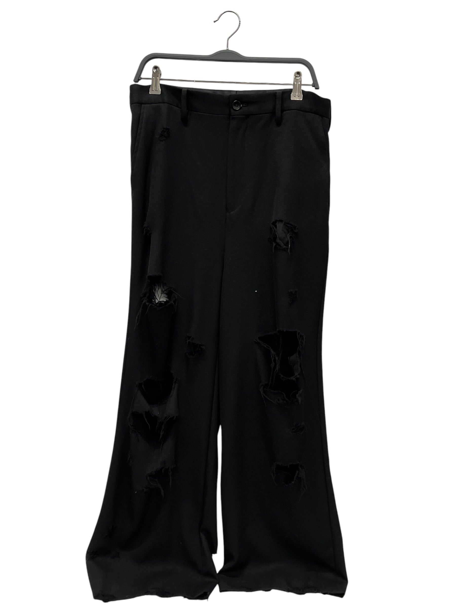 doublet/Straight Pants/S/Polyester/BLK/DISTRESSED view 1