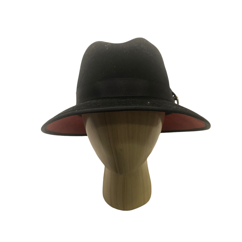 KEITH JAMES /Hat/L/Border/Wool/BLK/RED & BLACK FEDORA WITH PIN – 2nd STREET  USA