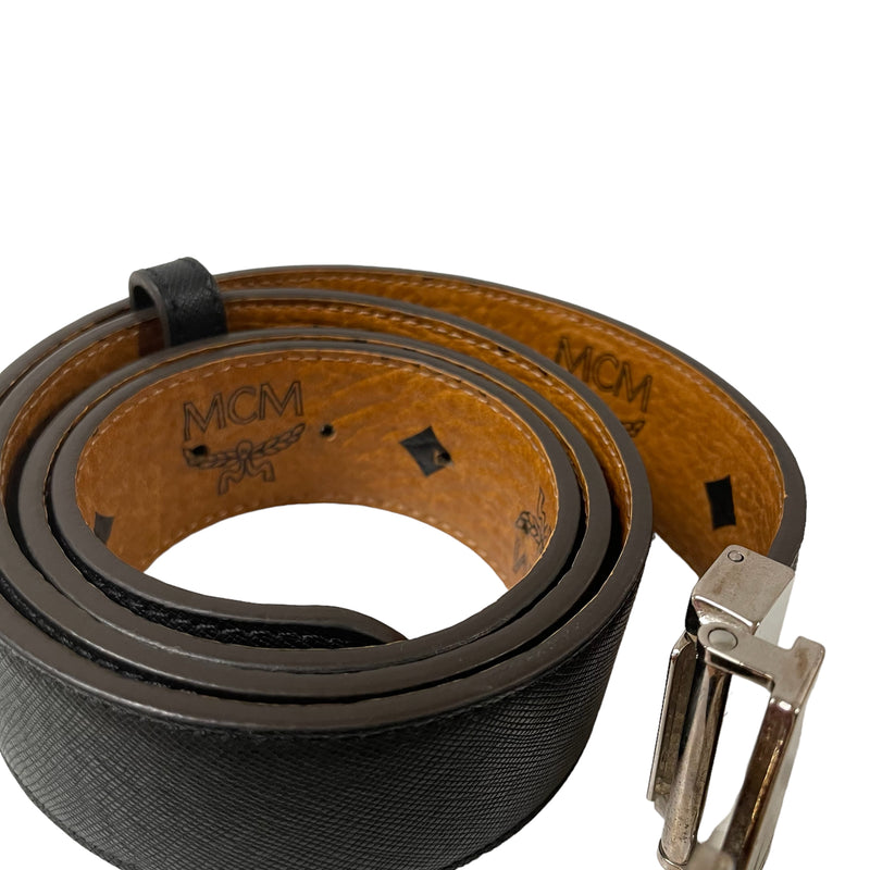 MCM/Belt/Leather/BLK/DOUBLE SIDE