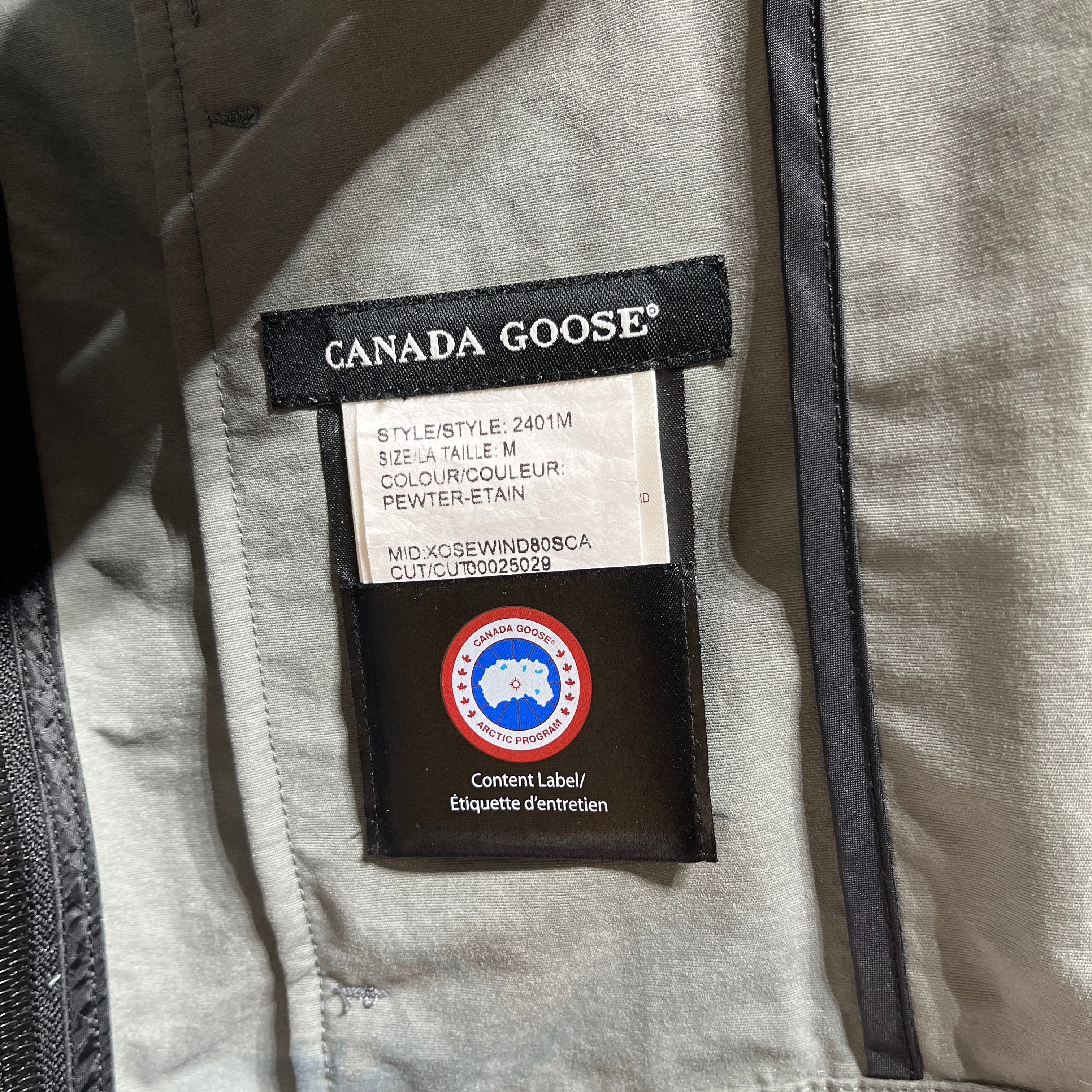 CANADA GOOSE/Windbreaker/M/Nylon/GRY/redstone jacket view 5
