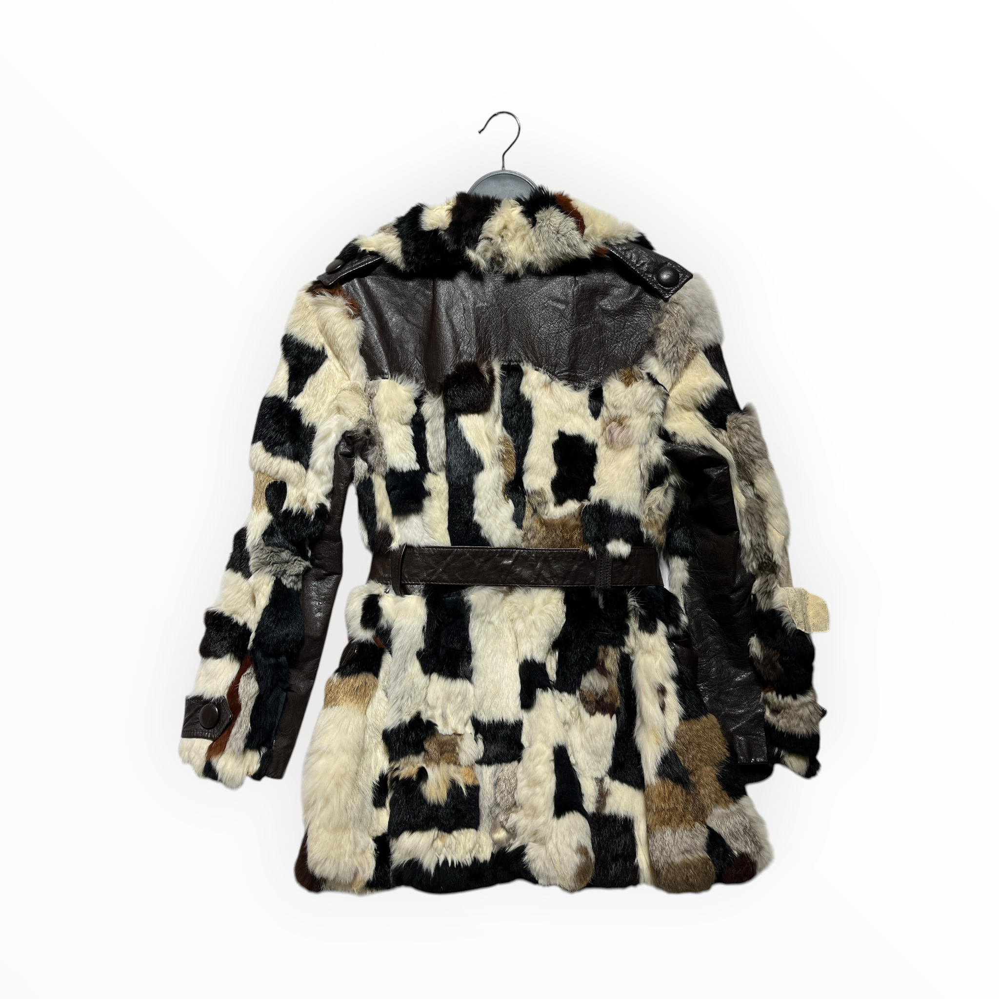 Evans/Coat/10/Animal Pattern/Silk/WHT/Fur/Damage on right shoulder view 2