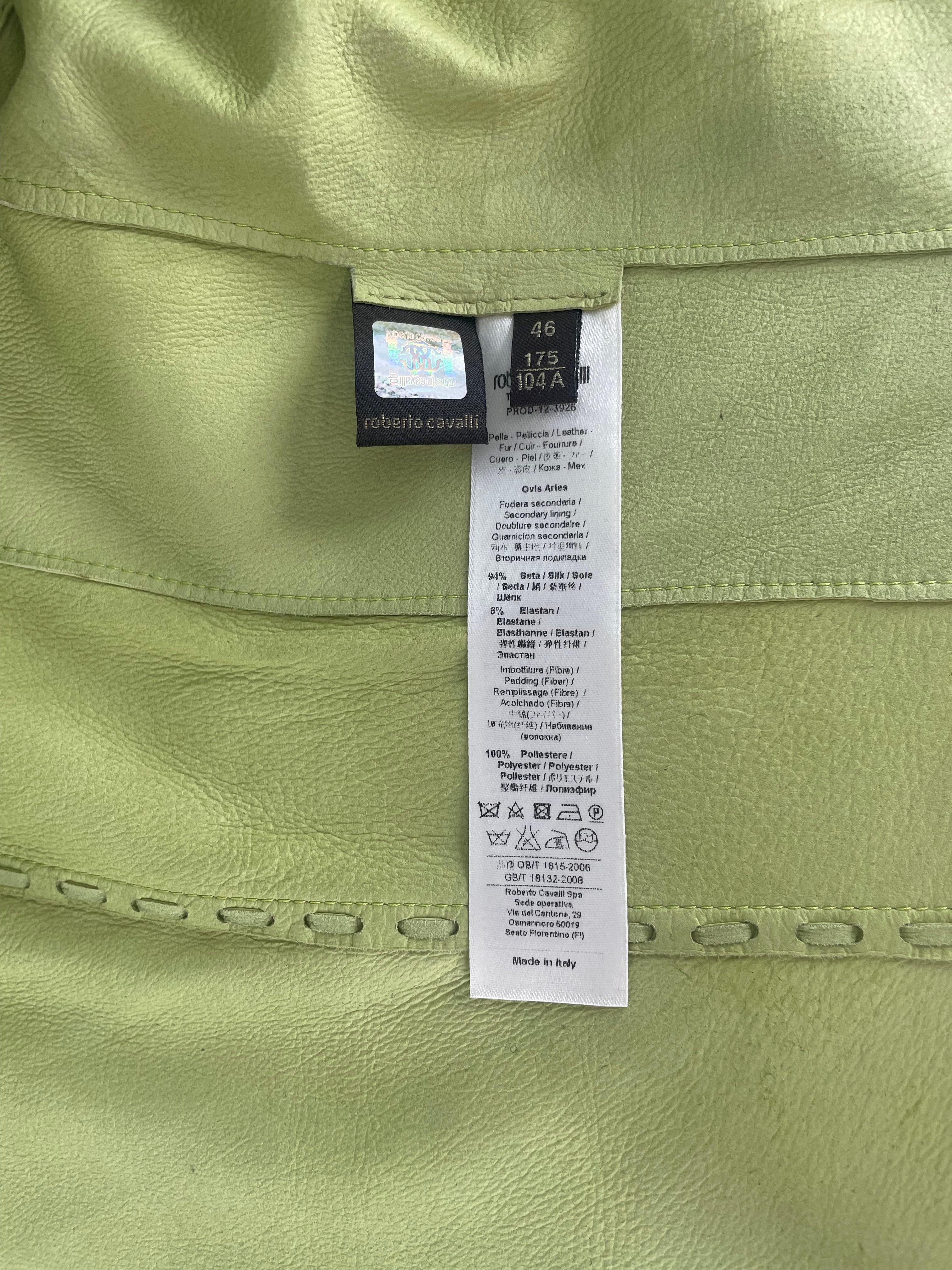 roberto cavalli/Leather Jkt/46/Leather/GRN/BRAIDED MOTO JKT view 5