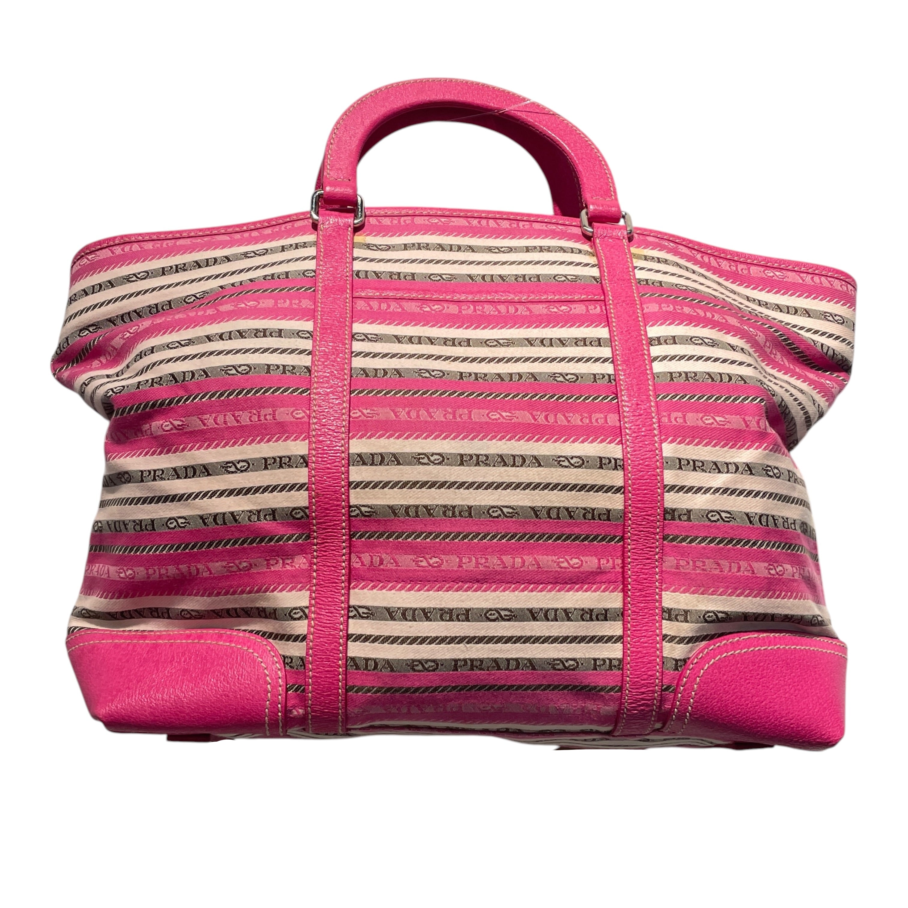 PRADA/Tote Bag/Stripe/PNK/Striped Jacquard Tote view 1