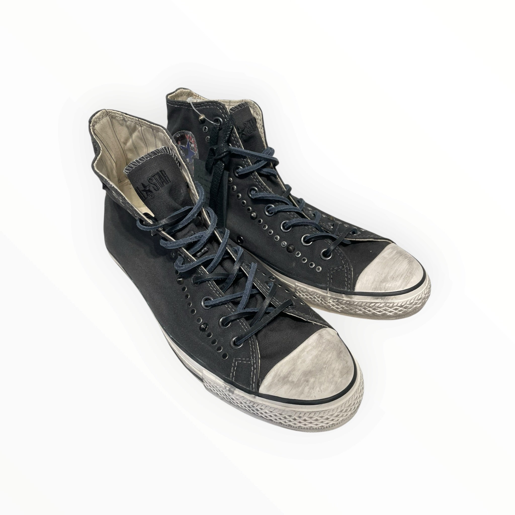 CONVERSE/Hi-Sneakers/US 11/Cotton/GRY/spikes and studs view 1