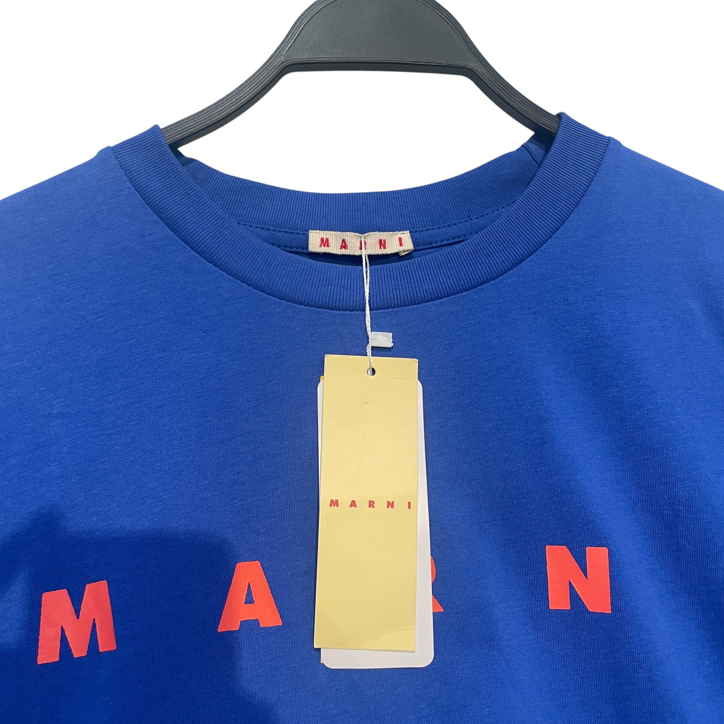 MARNI/T-Shirt/44/Cotton/BLU/Orange Lettering Tee view 3