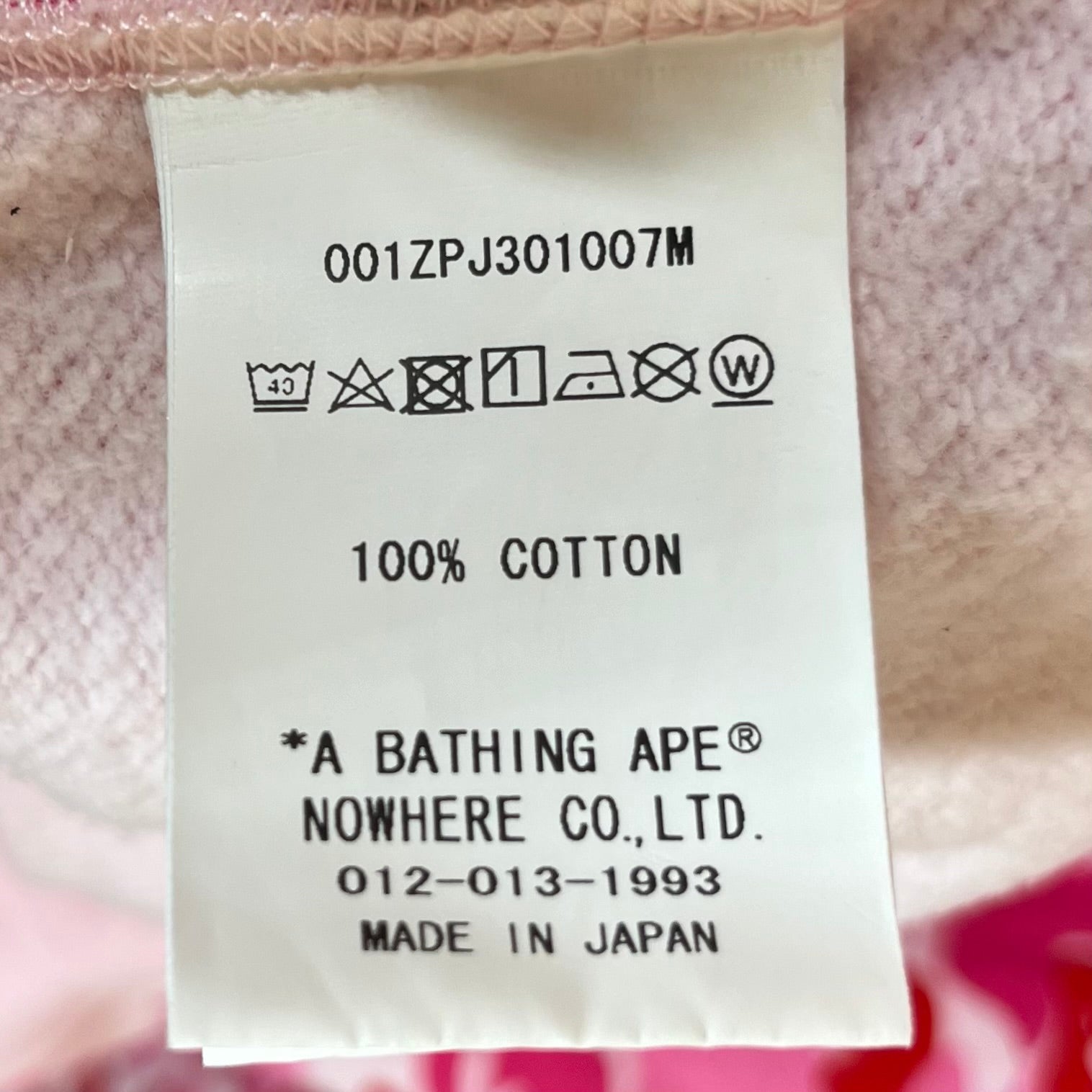 A BATHING APE/Zip Up Hoodie/XL/Camouflage/Cotton/PNK/PINK CAMO SHARK HOOD view 4