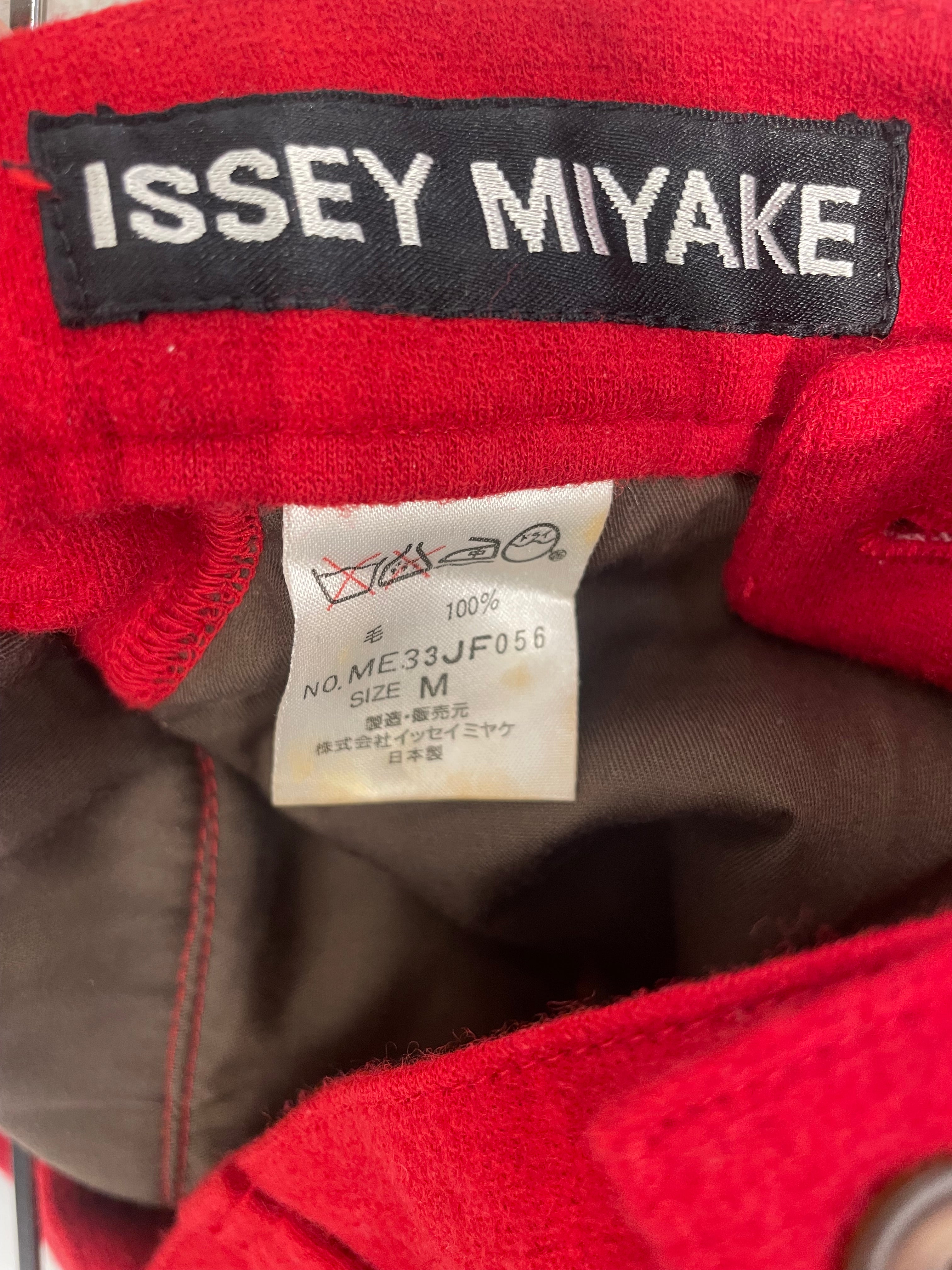 ISSEY MIYAKE/Bottoms/M/Wool/RED/Slim Buttons on bottom view 3