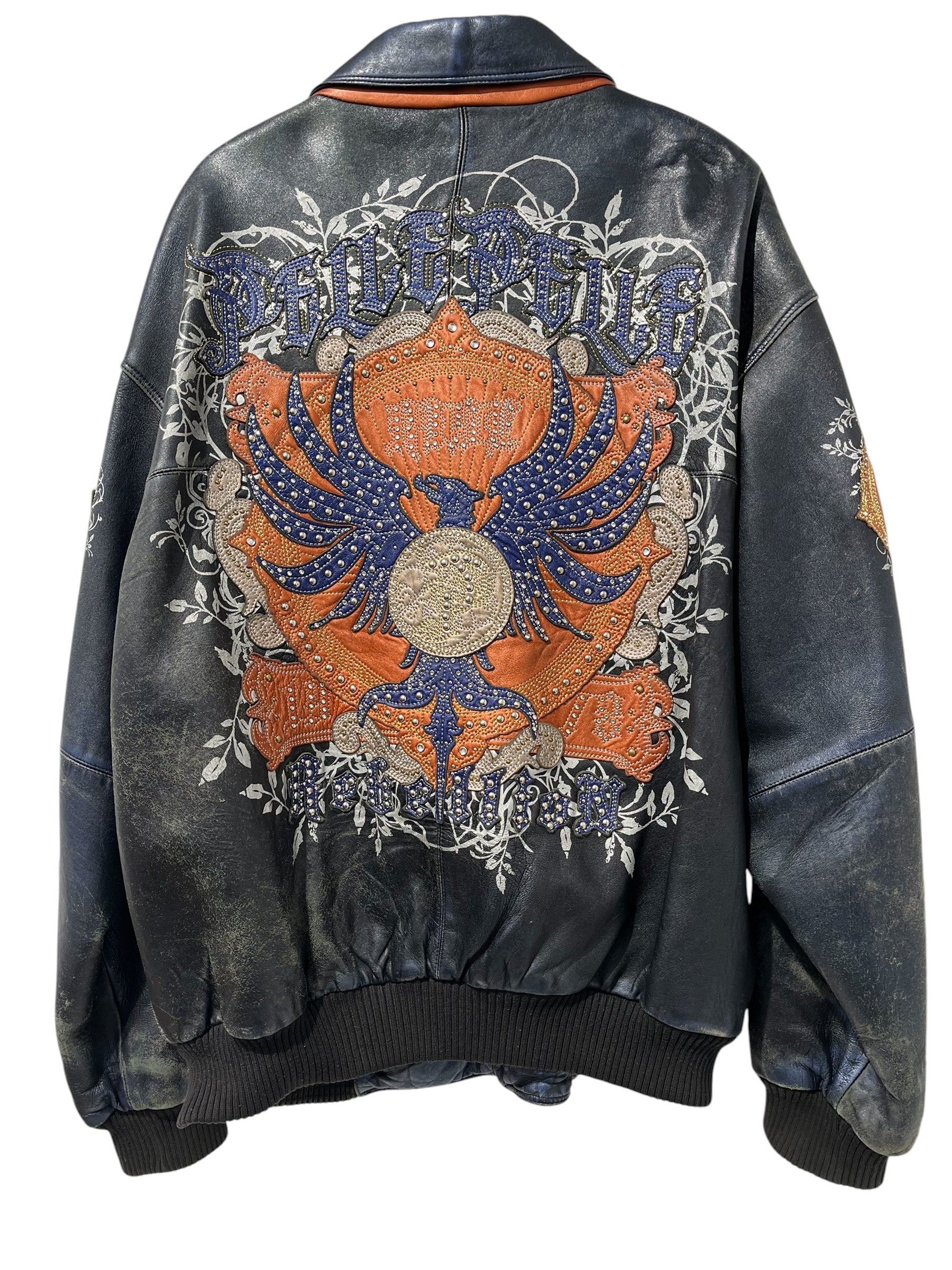 Pelle Pelle/Leather Jkt/50/Leather/BLK/SUPER STUDDED PELLE view 2
