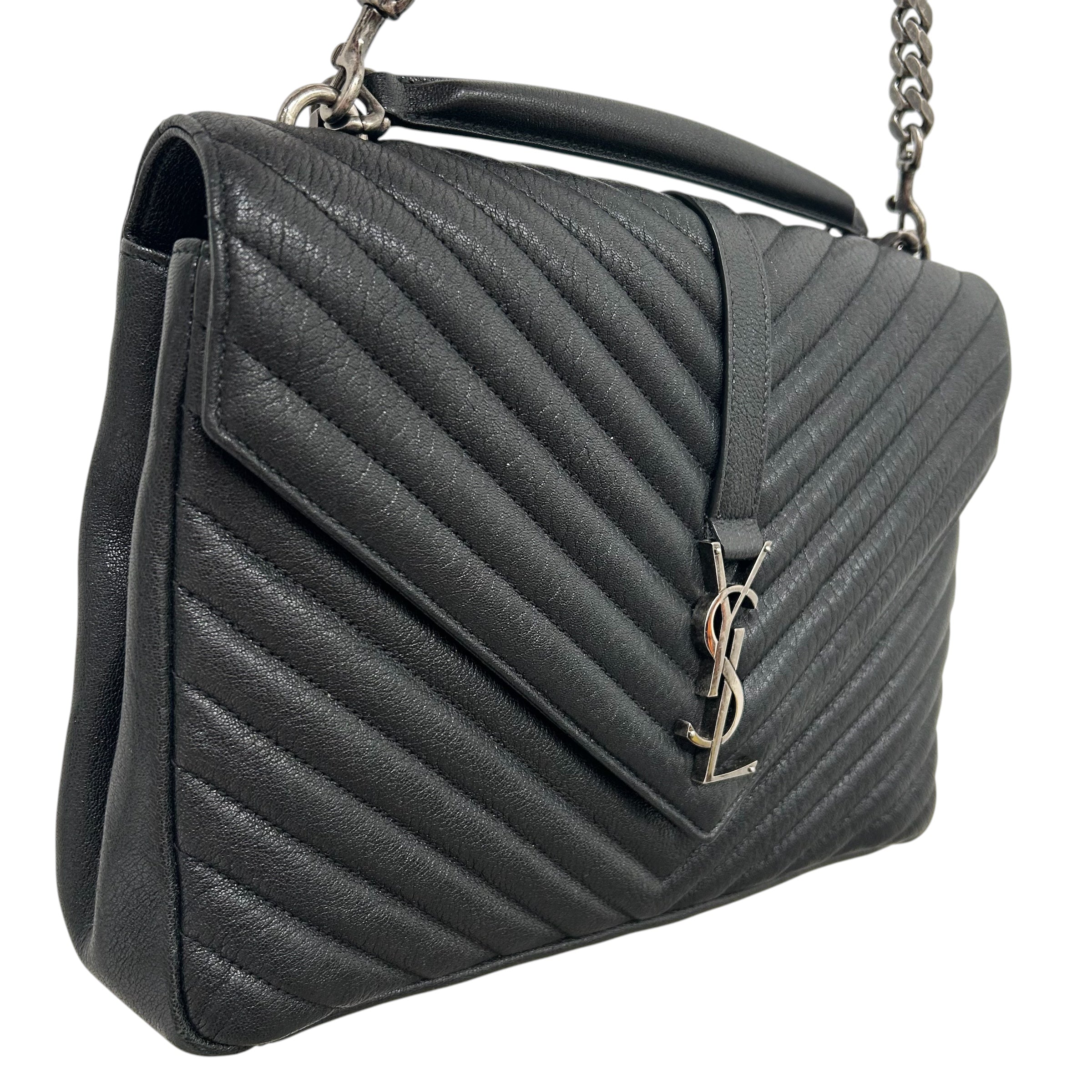 YVES SAINT LAURENT/Cross Body Bag/Leather/BLK/College view 4