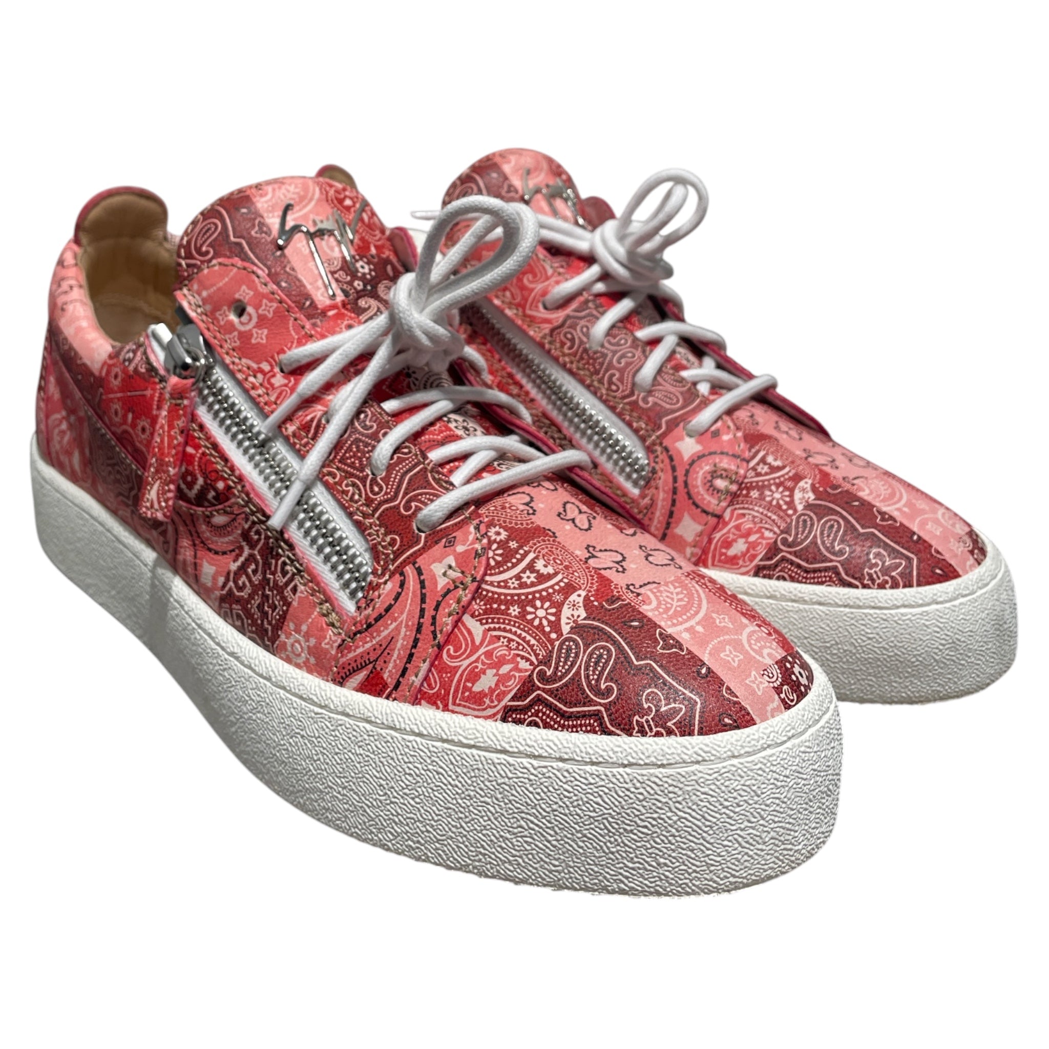 Giuseppe Zanotti/Low-Sneakers/EU 43/Paisley/RED/Low Top Zip Sneaker view 1