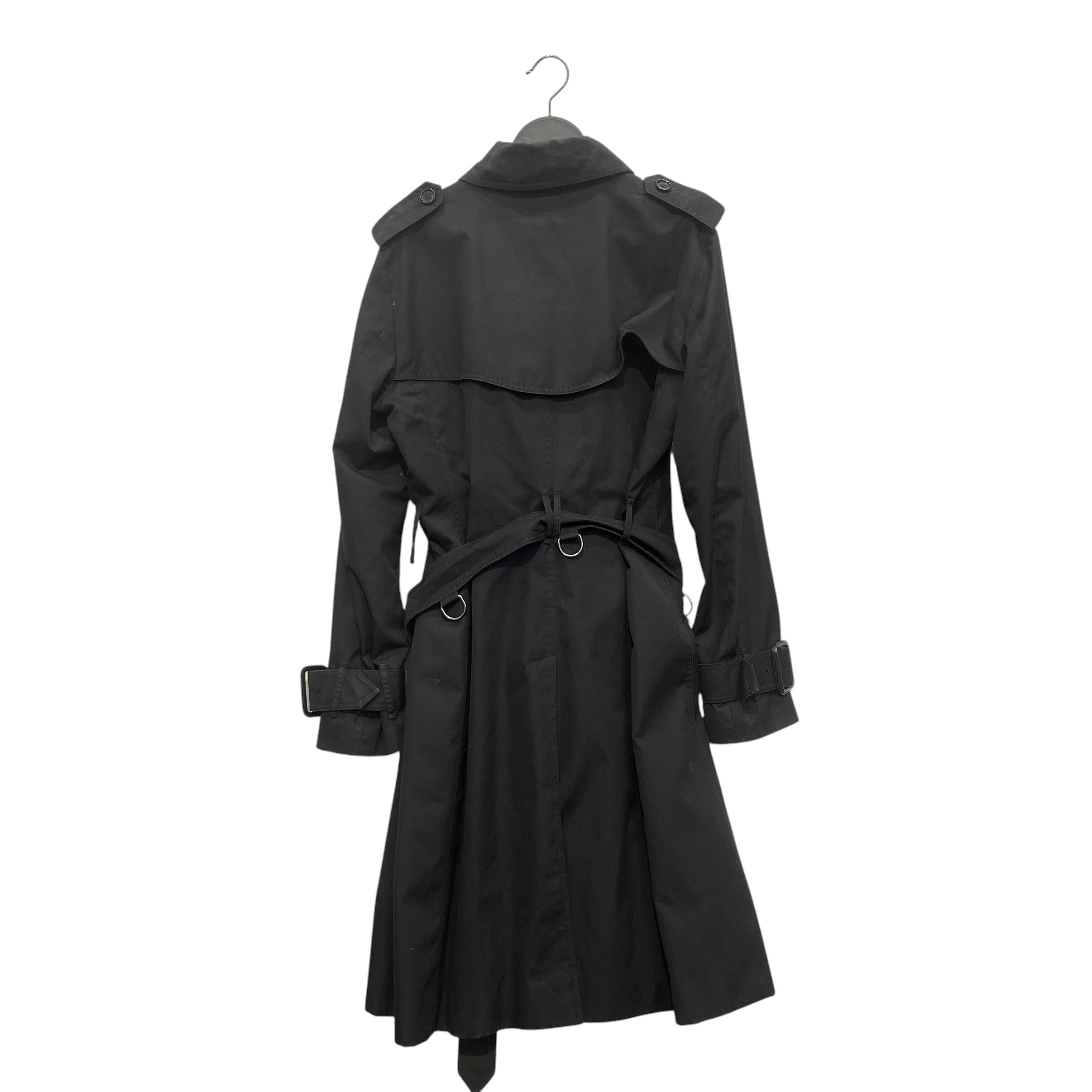 BURBERRY/Trench Coat/12/Cotton/BLK/PLAID LINED view 2