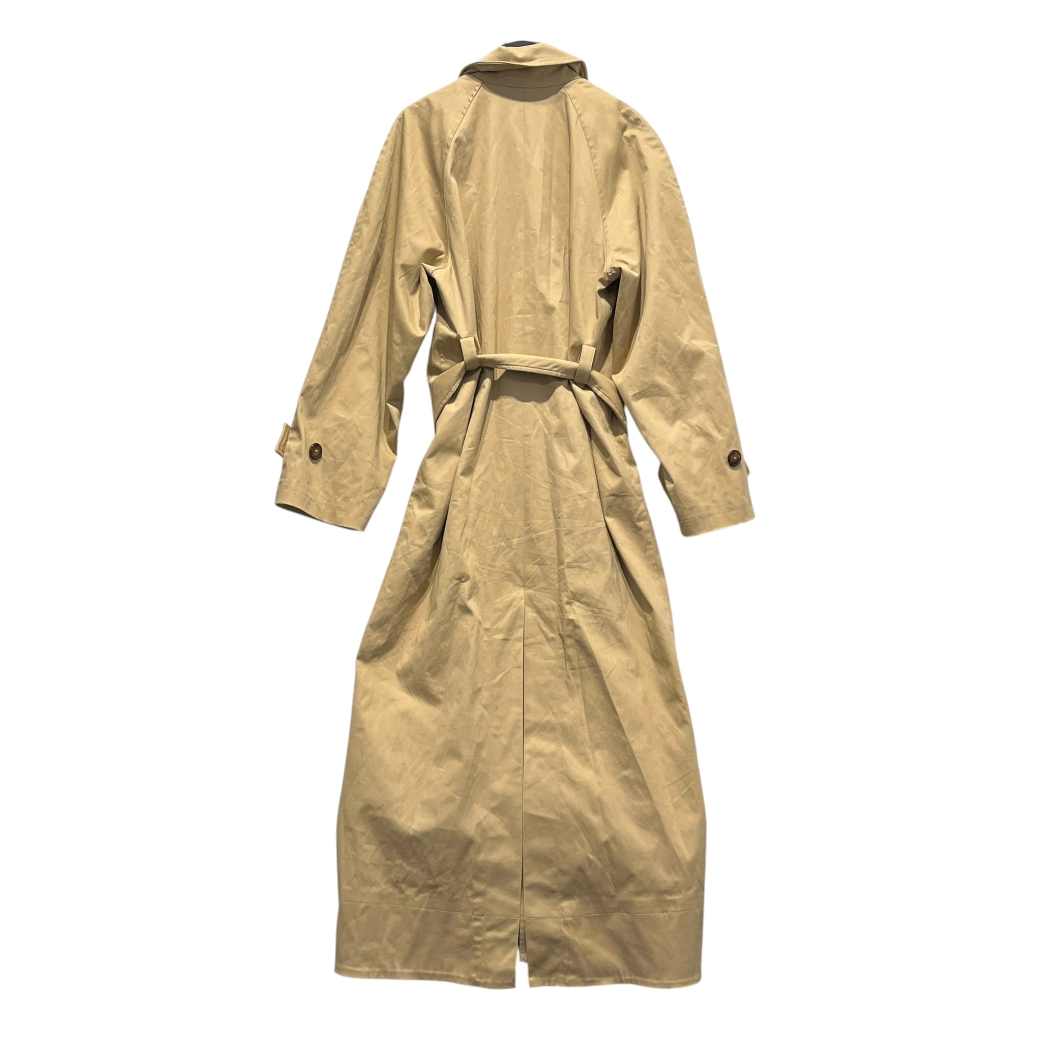 L'academie/Trench Coat/XS/Cotton/BEG/Maxi Length/TIE WAIST/BROWN BUTTONS/COLLAR view 2