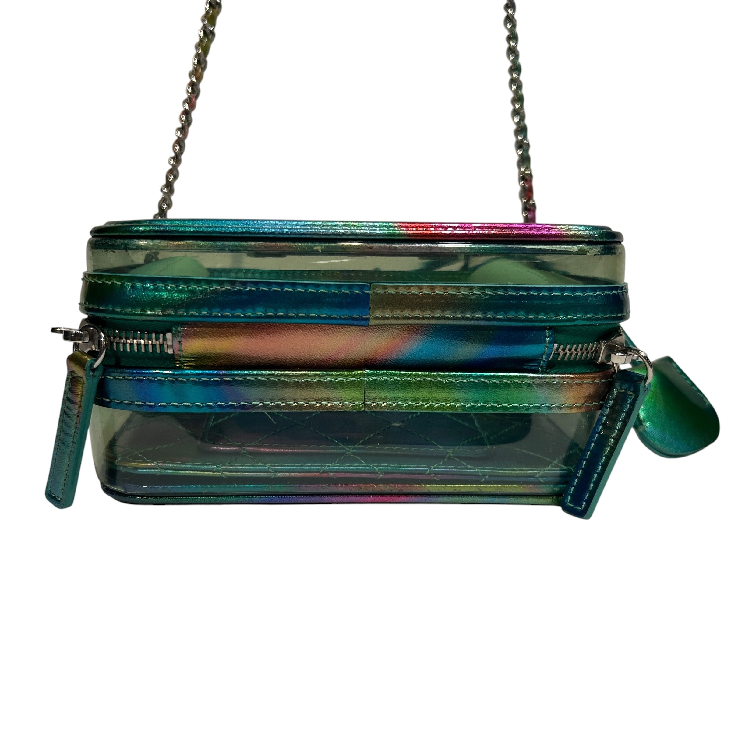 CHANEL/Cross Body Bag/Iridescent/Leather/MLT/PVC Filigree Vanity Case view 5