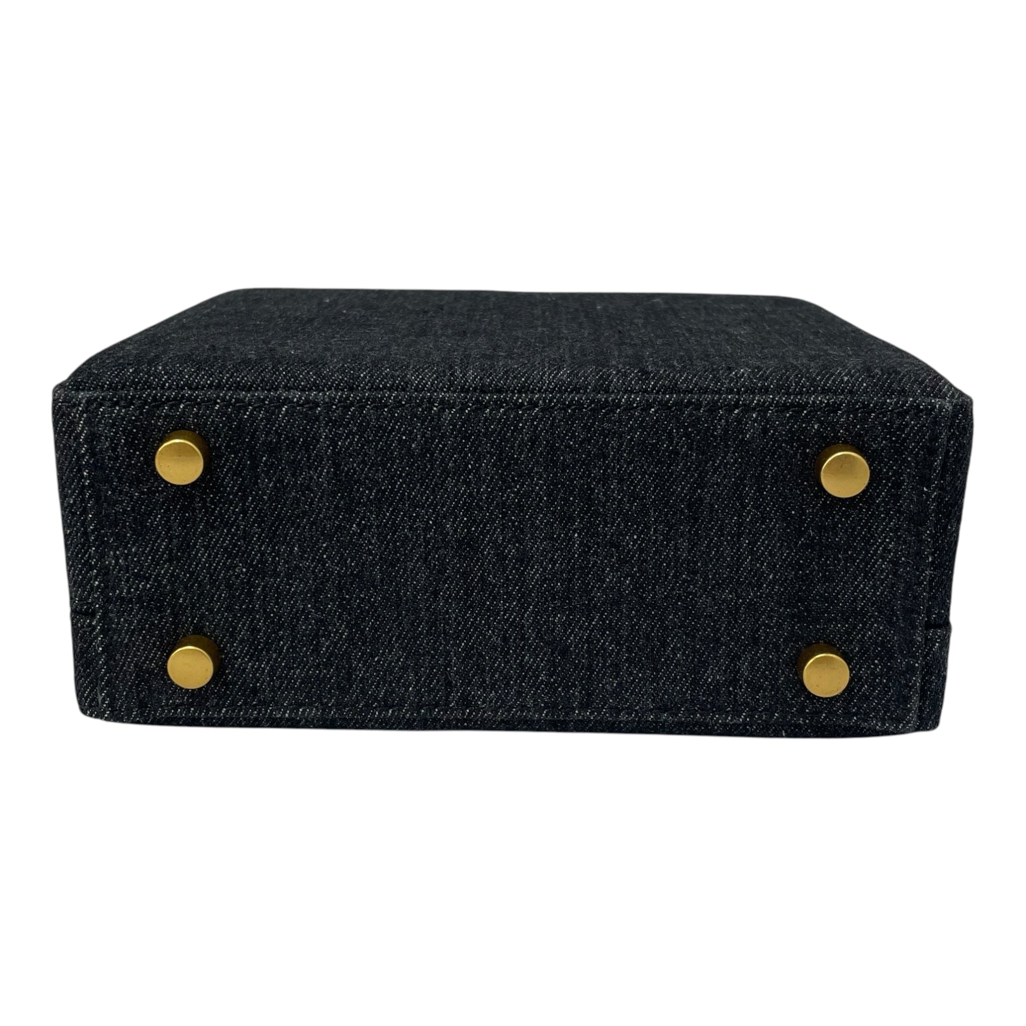 BRANDON BLACKWOOD/Cross Body Bag/Cotton/BLK/denim square crossbody bag view 3