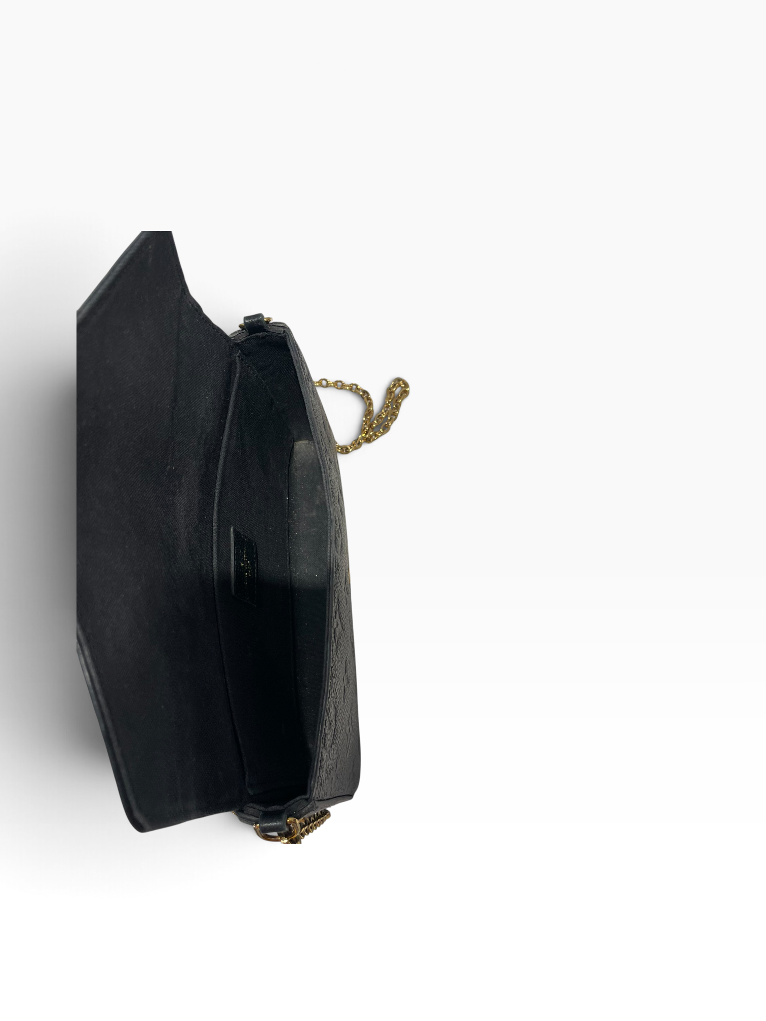 LOUIS VUITTON/Clutch Bag/Leather/BLK/Pochette Felicie view 5