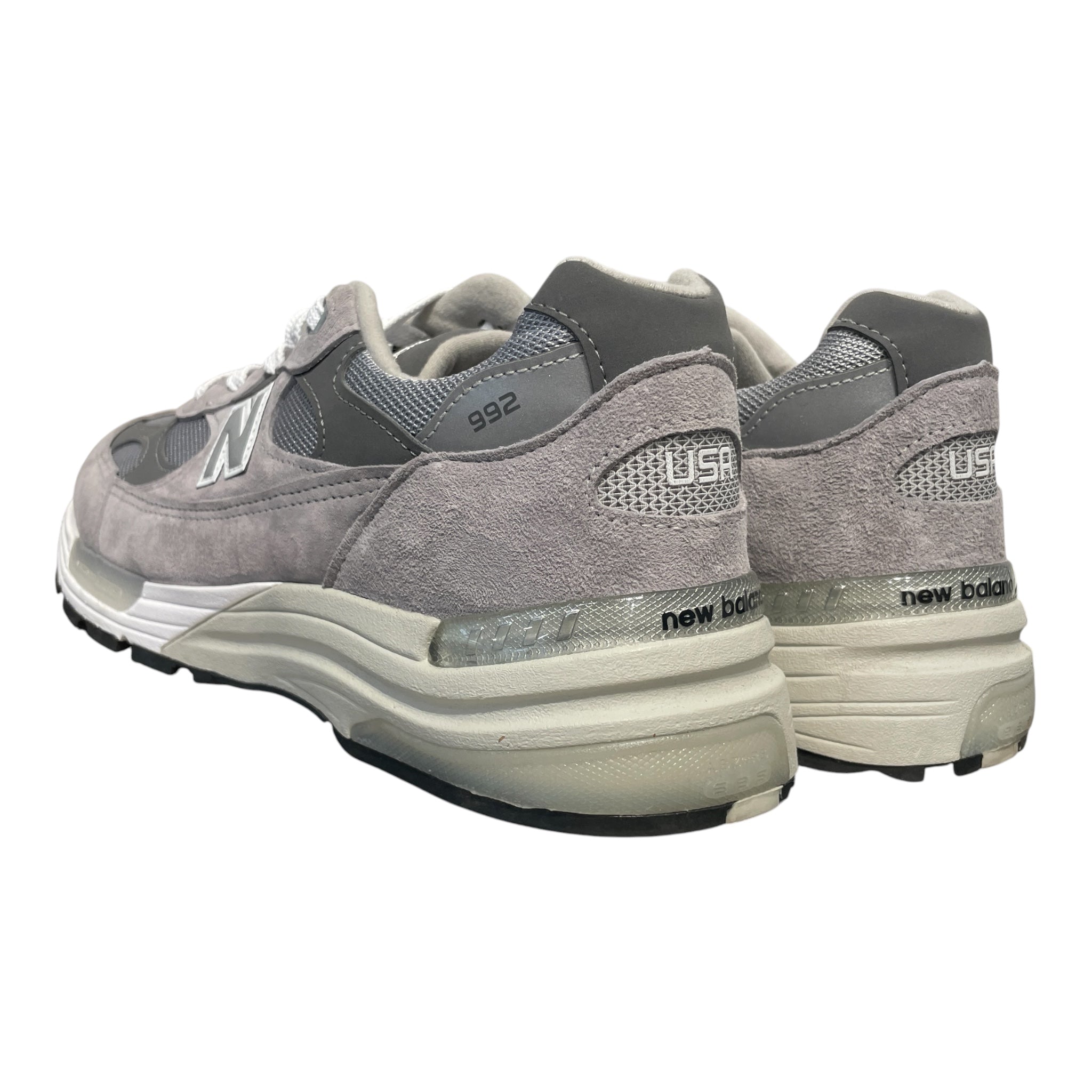 NEW BALANCE/Low-Sneakers/US 10.5/Suede/GRY/992usa view 2