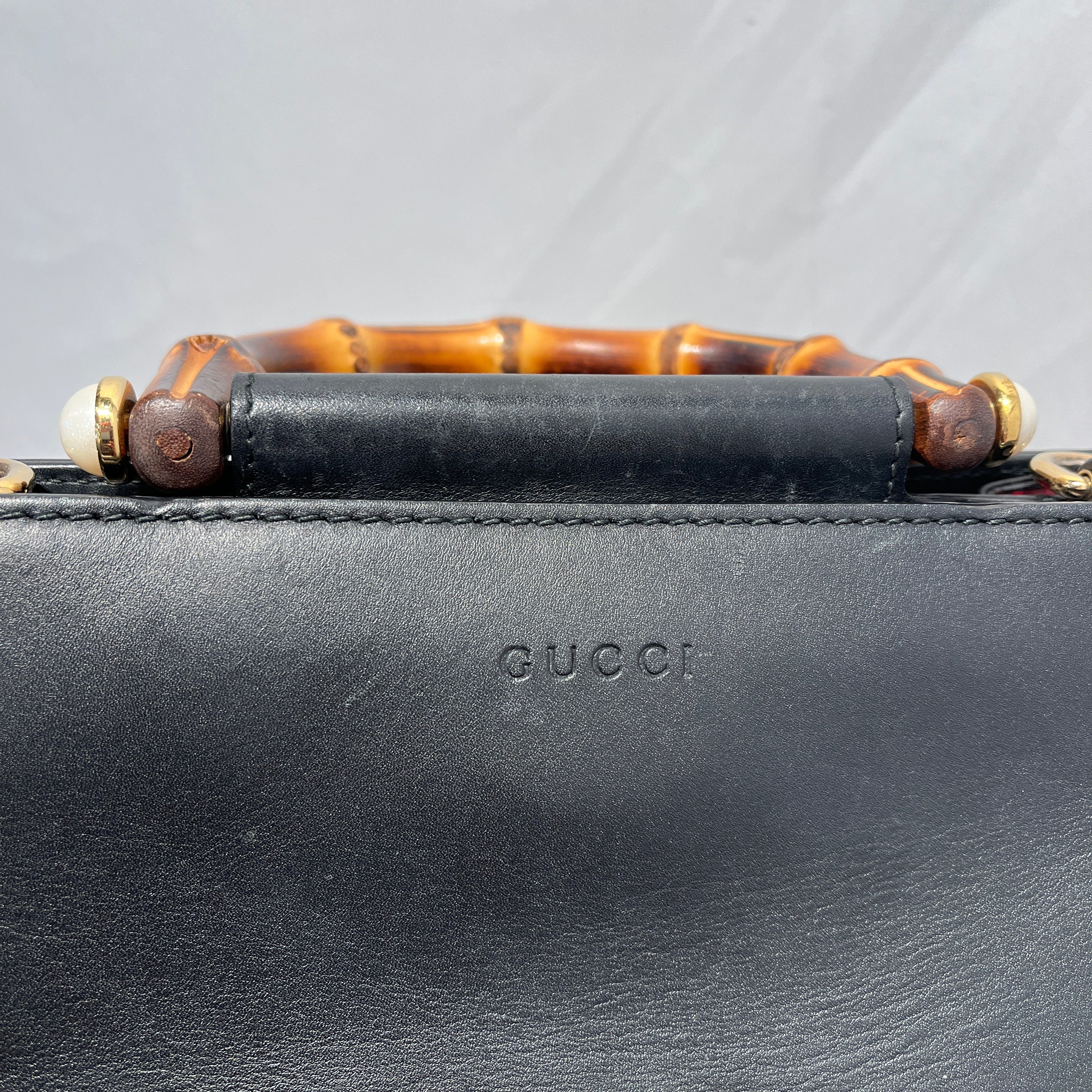 GUCCI/Hand Bag/Leather/BLK/NYMPHAEA BAMBOO TOP HANDLE view 4