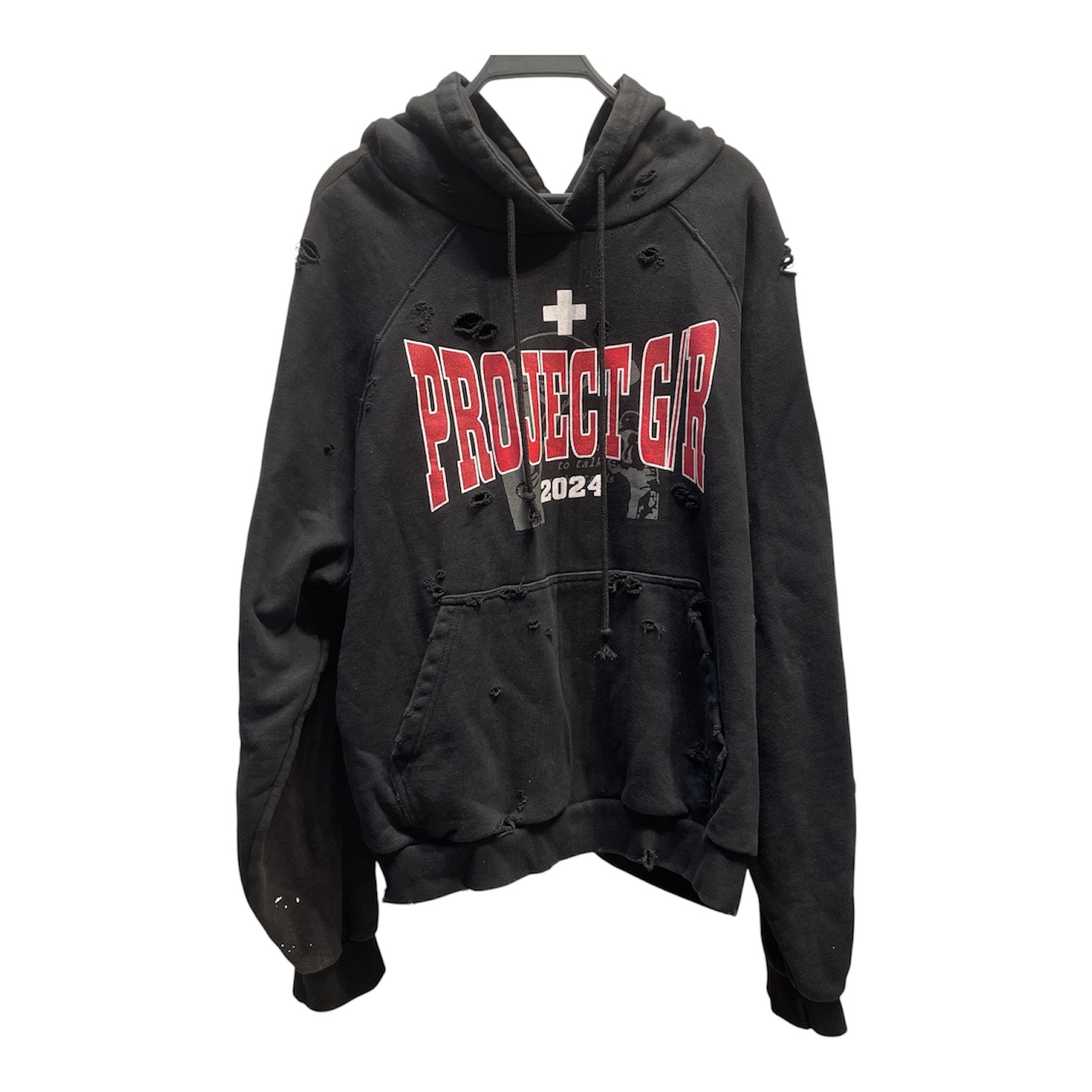 PROJECT G/R/Hoodie/2/Graphic/Cotton/BLK/2 Faced Hoodie view 1