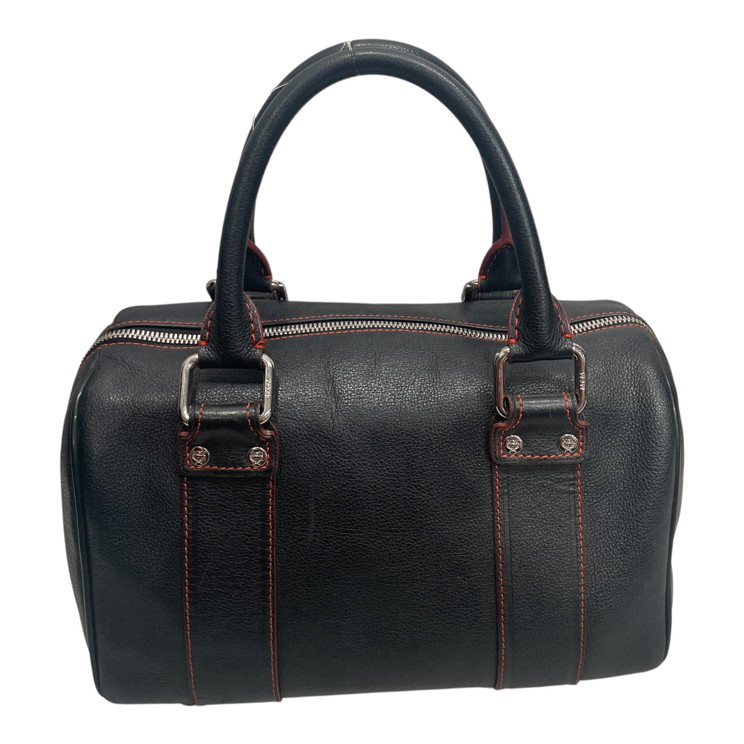 MCM/Hand Bag/Leather/BLK/RED STITCHING view 2