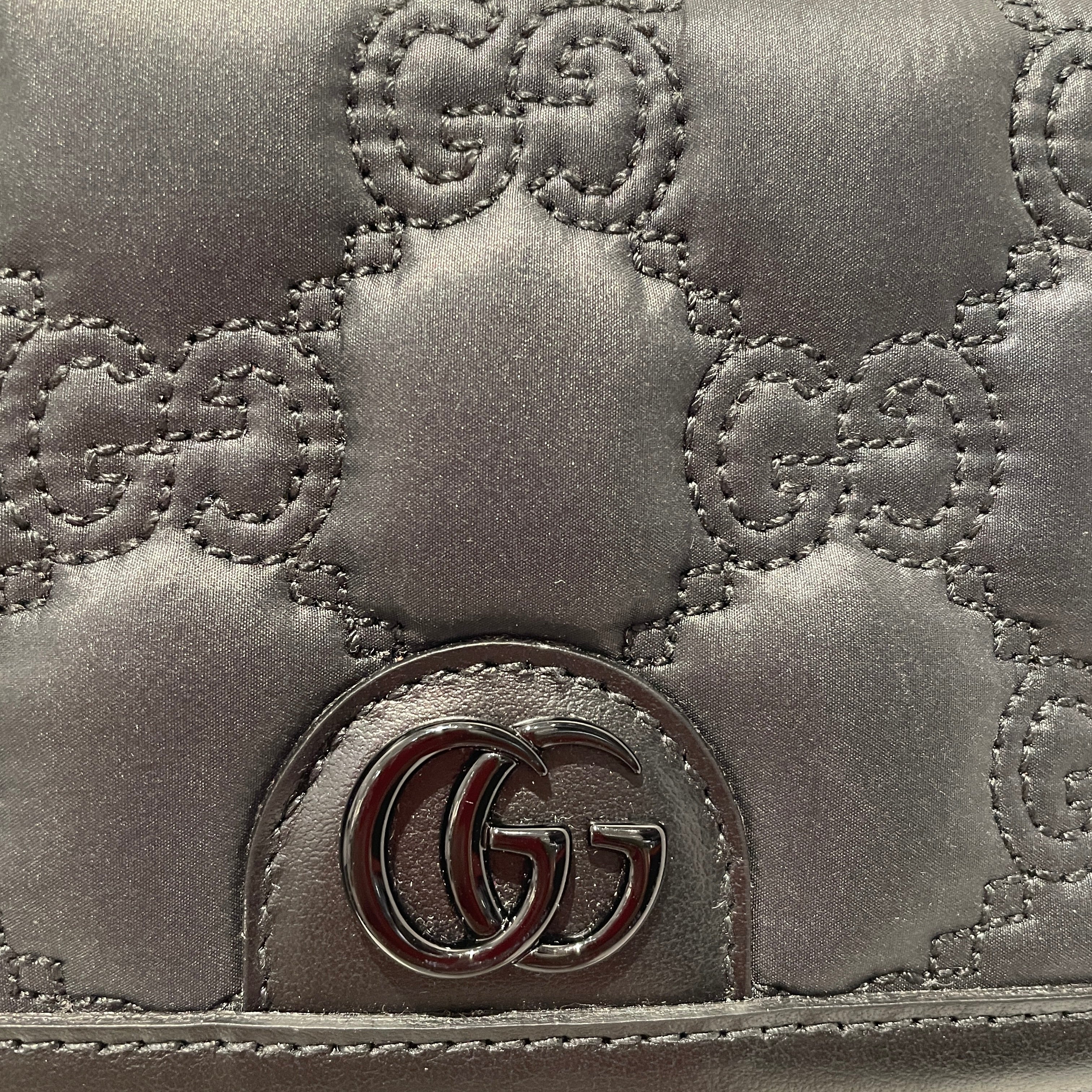 GUCCI/Cross Body Bag/Monogram/Leather/BLK/723777211147 view 7
