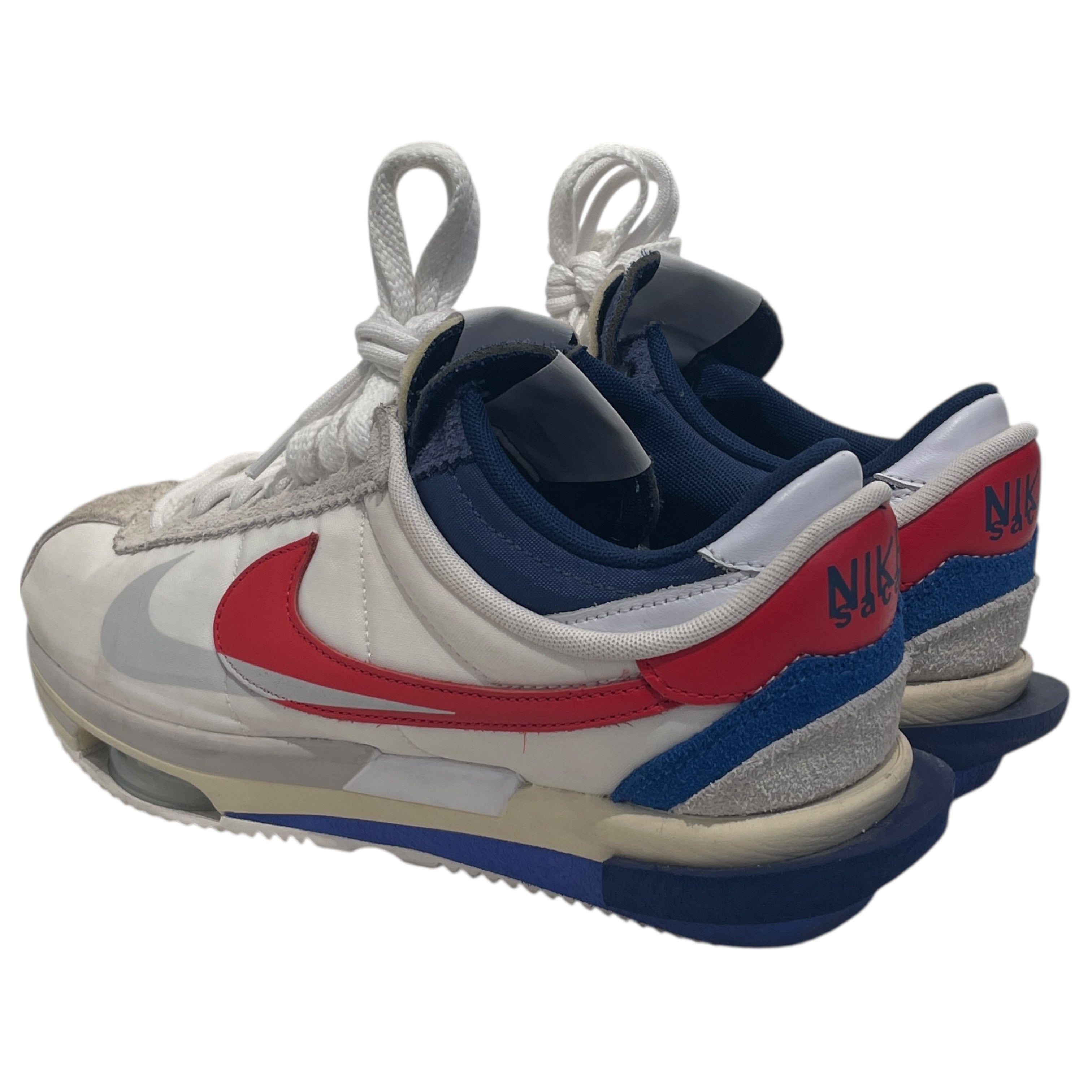 NIKE/Sacai/ZOOM CORTEZ SP/Low-Sneakers/US 9.5/Polyester/WHT/DQ0581-100 view 2