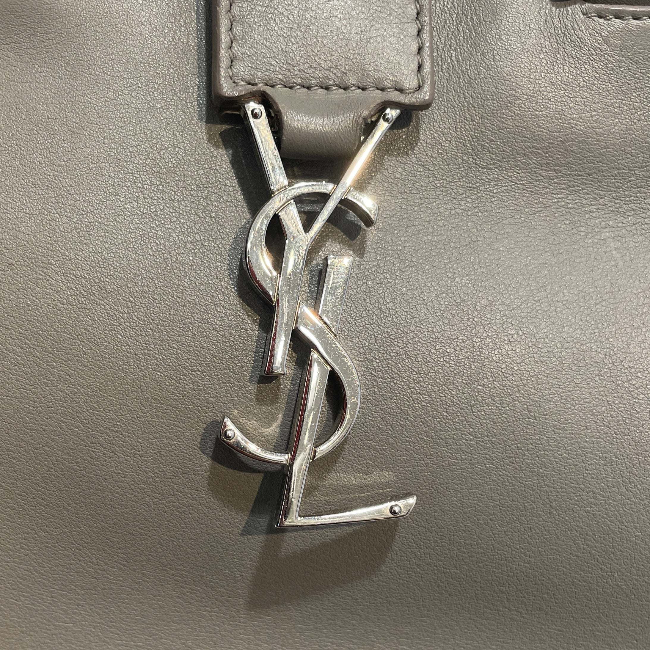 YVES SAINT LAURENT/Cross Body Bag/Leather/GRY/Y Cabas view 5
