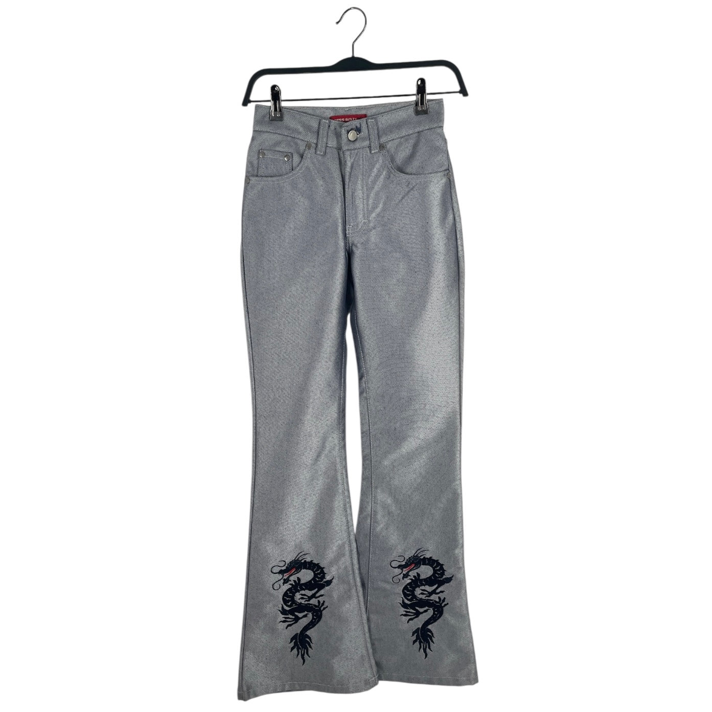 MISS SIXTY/Bottoms/28/Cotton/SLV/dragon bottom silver jeans view 1