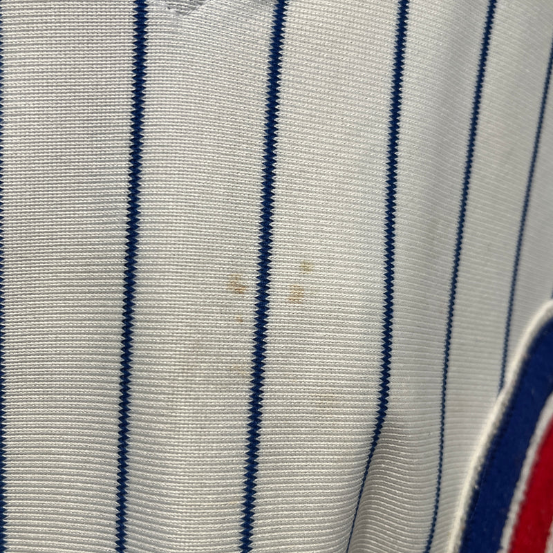mitchell&ness/T-Shirt/L/Polyester/WHT/Stripe/CUBS PINSTRIPE JERSEY SHIRT