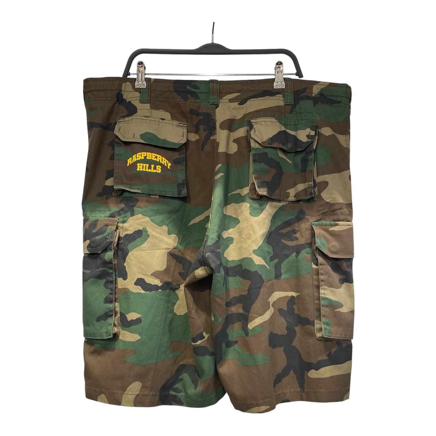 Raspberry Hills/Shorts/XL/Cotton/GRN/Camouflage/YELLOW TEXT view 2