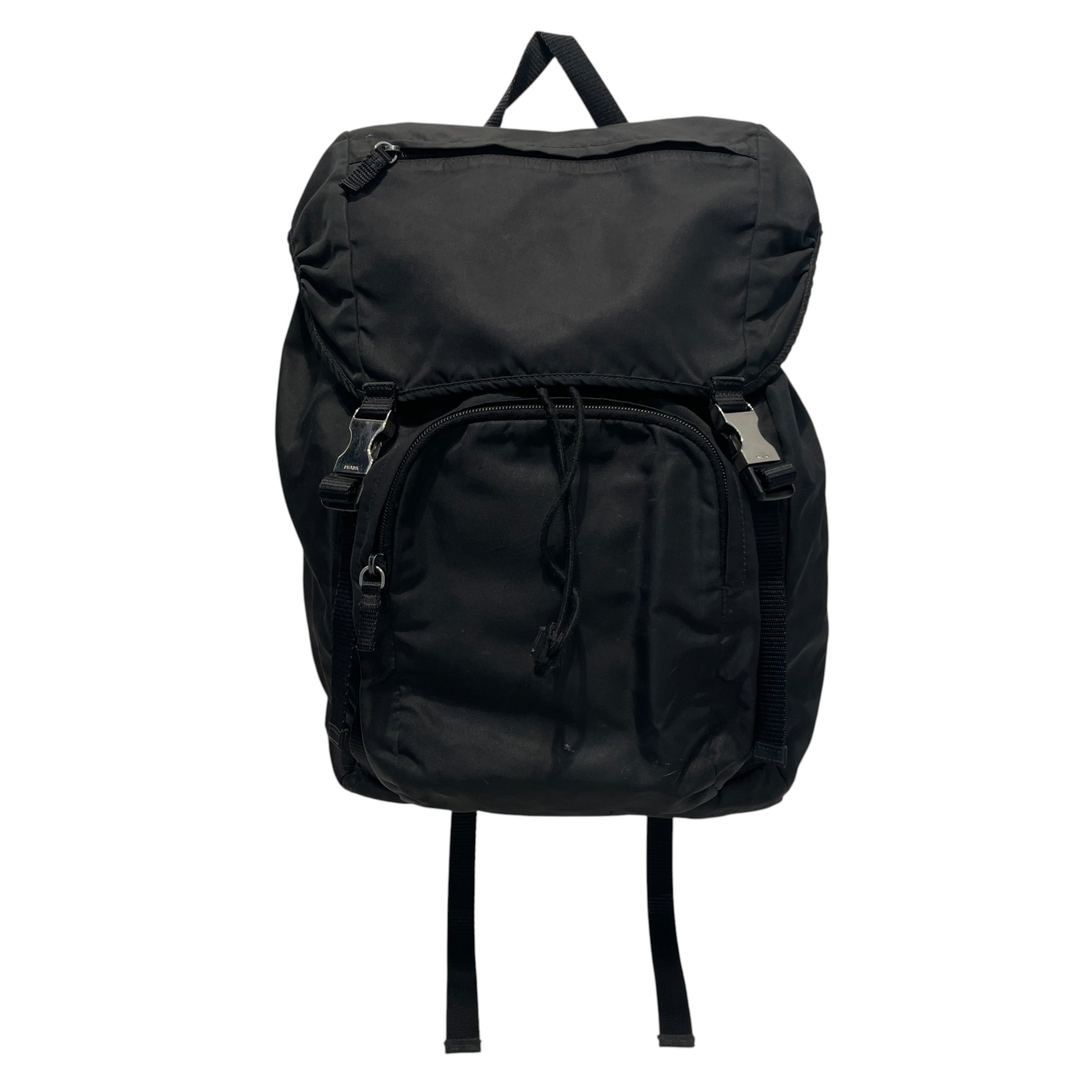 PRADA/Backpack/Nylon/BLK/Enameled Metal Tri view 1