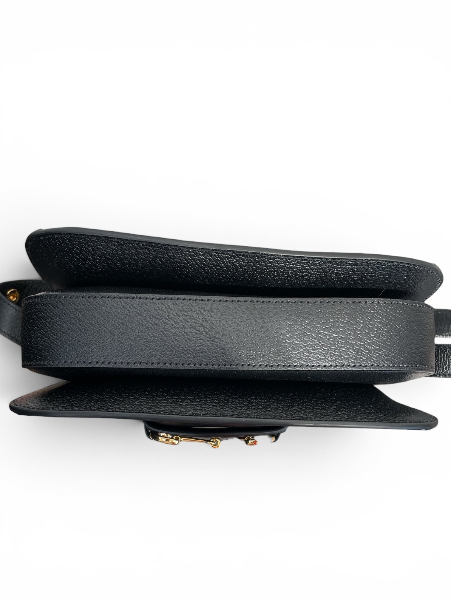 GUCCI/Cross Body Bag/Monogram/Leather/BLK/HORSEBIT 1955 view 3