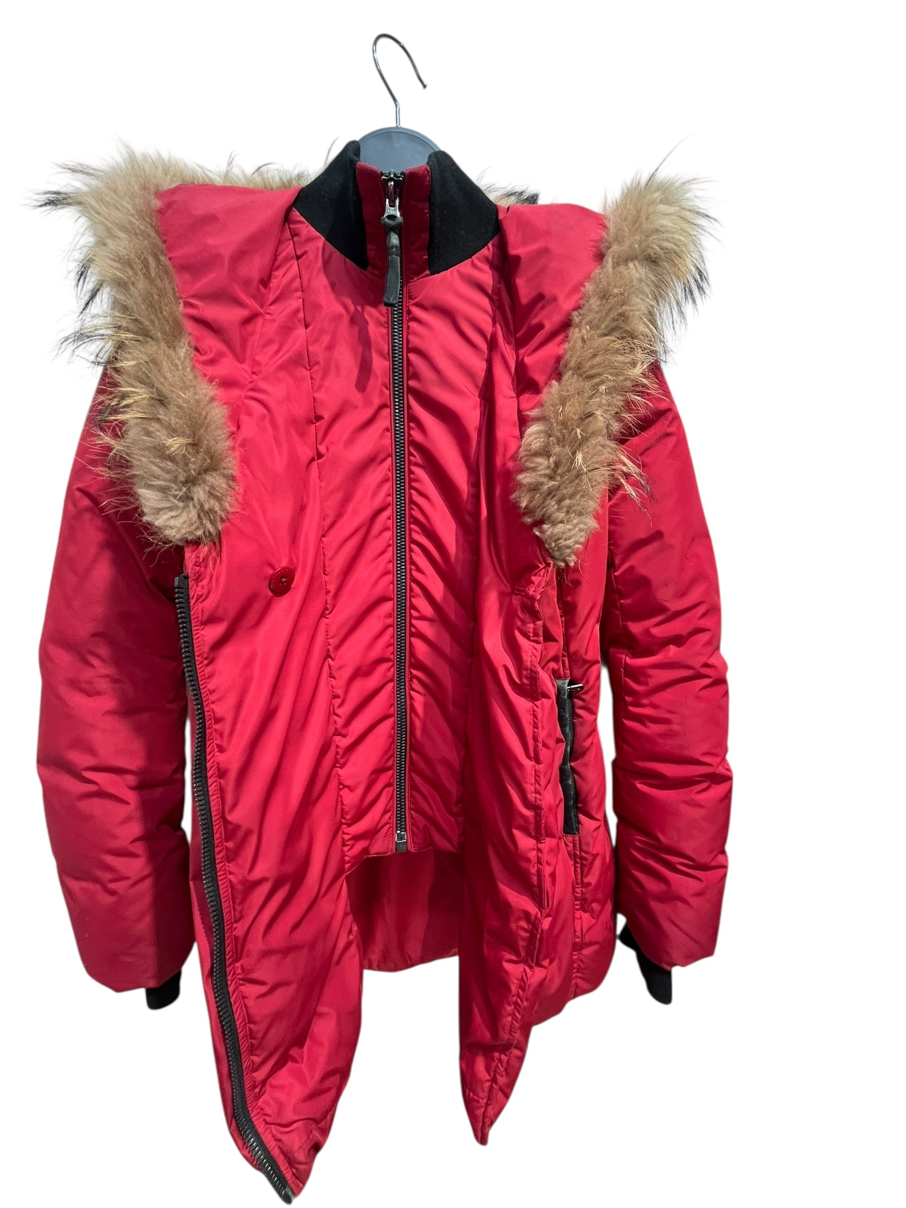 MACKAGE/Coat/XS/Polyester/RED/Double Breasted/ADALI-RACCOON FUR LINED view 7