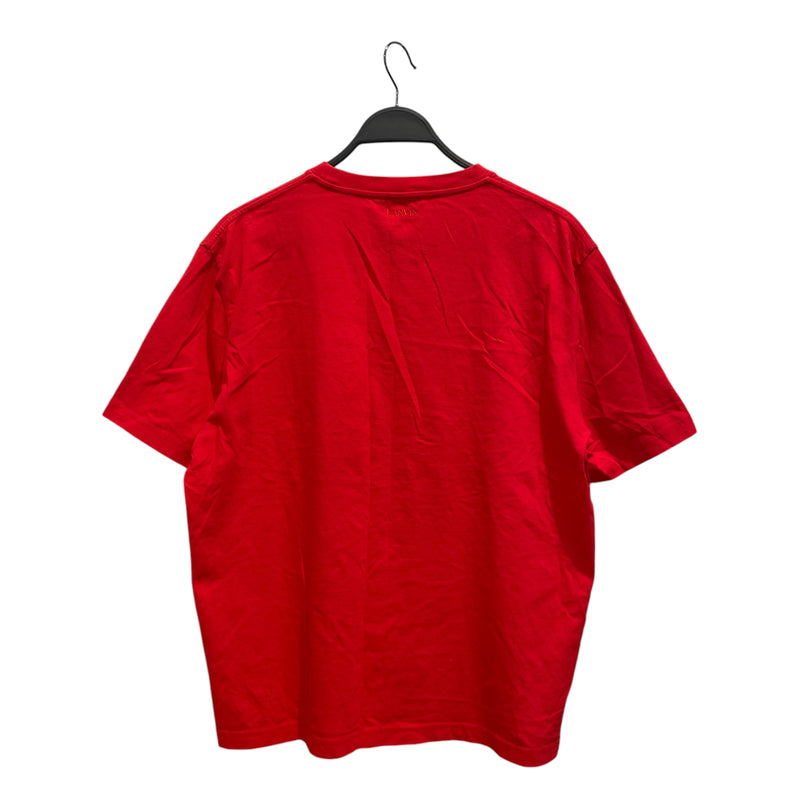 LANVIN/T-Shirt/XL/Cotton/RED/Graphic/Pyramid Logo Tee