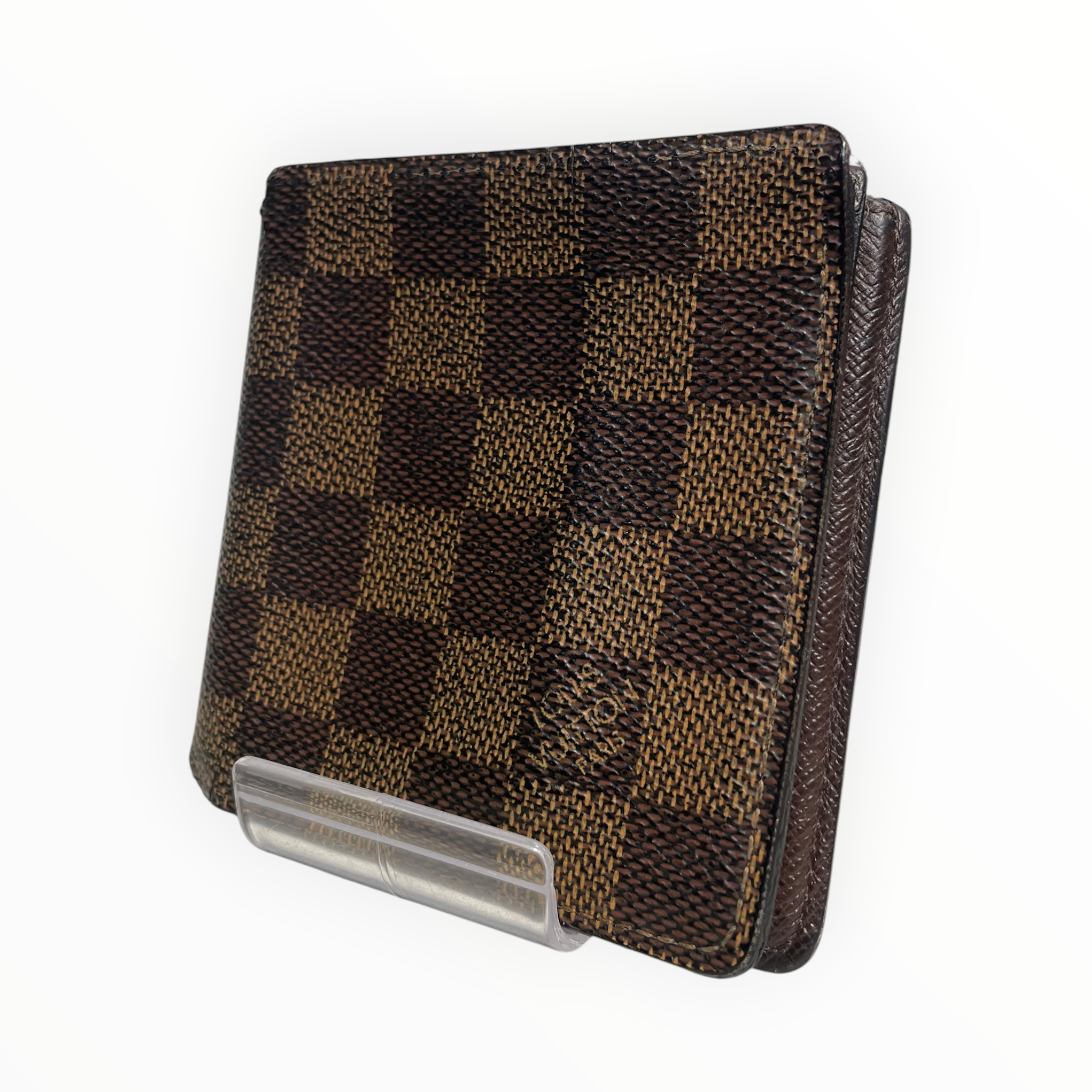 LOUIS VUITTON/Bifold Wallet/Monogram/Leather/BRW/M's/damier ebene view 1